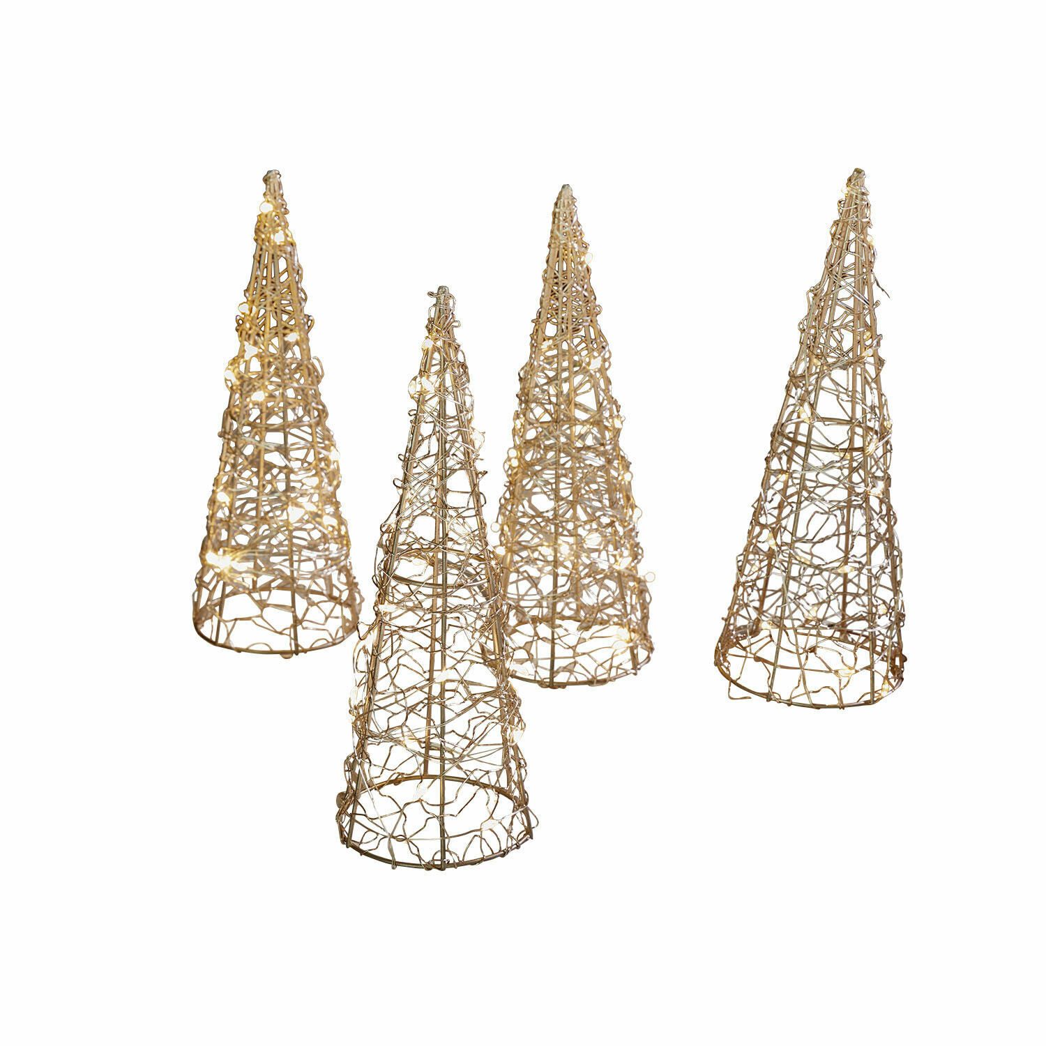 Mirabeau Weihnachtsfigur LED-Baum 4er Set Velkrin günstig online kaufen