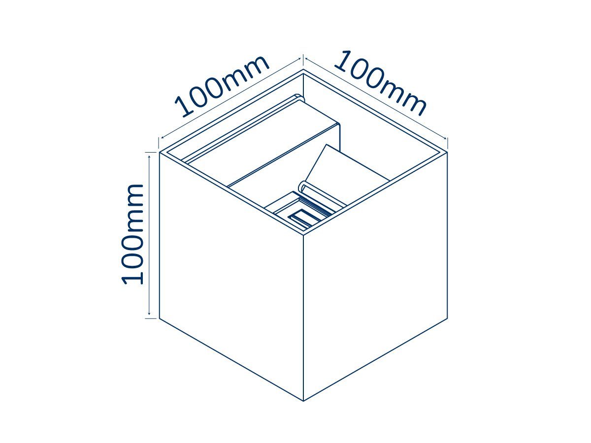 LED-Line Außen-Wandleuchte Außenwandleuchte CUBE LED 2x3W günstig online kaufen