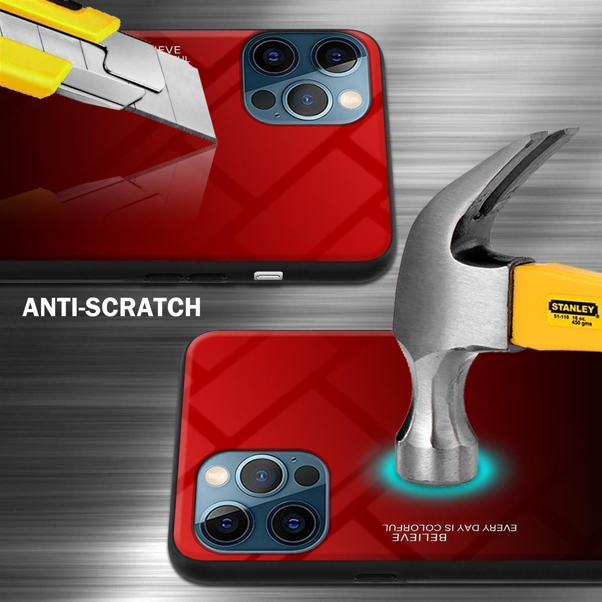 Cadorabo Handyhülle für iPhone 13 PRO Hülle Apple iPhone 13 PRO, Robustes Hard Case - Handy Schutzhülle - Hülle - Back Cover Bumper