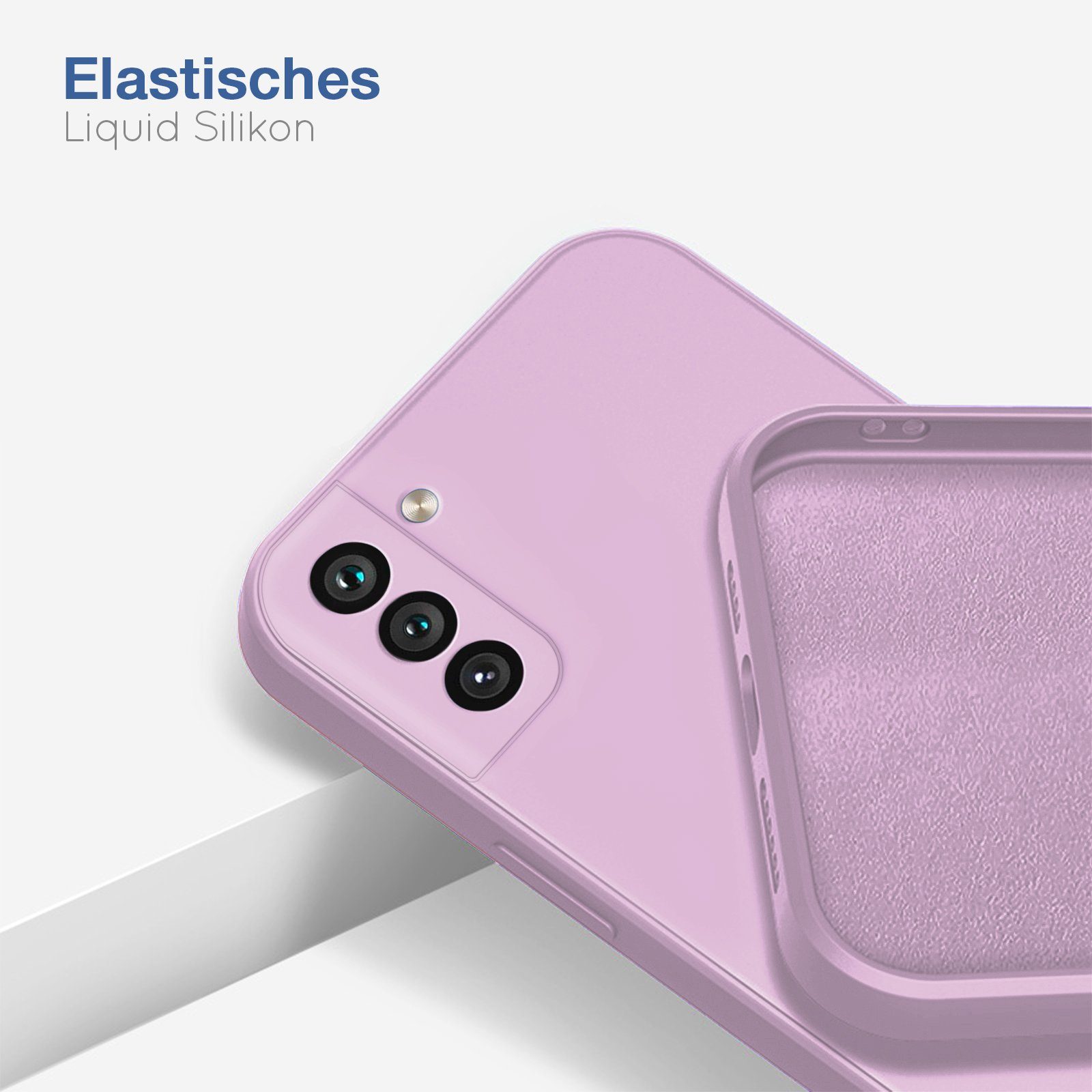 Tec-Expert Handyhülle SoftGrip Cover Hülle für Samsung Galaxy S21 5G, Handy Case Bumper integrierter Kameraschutz flexibel