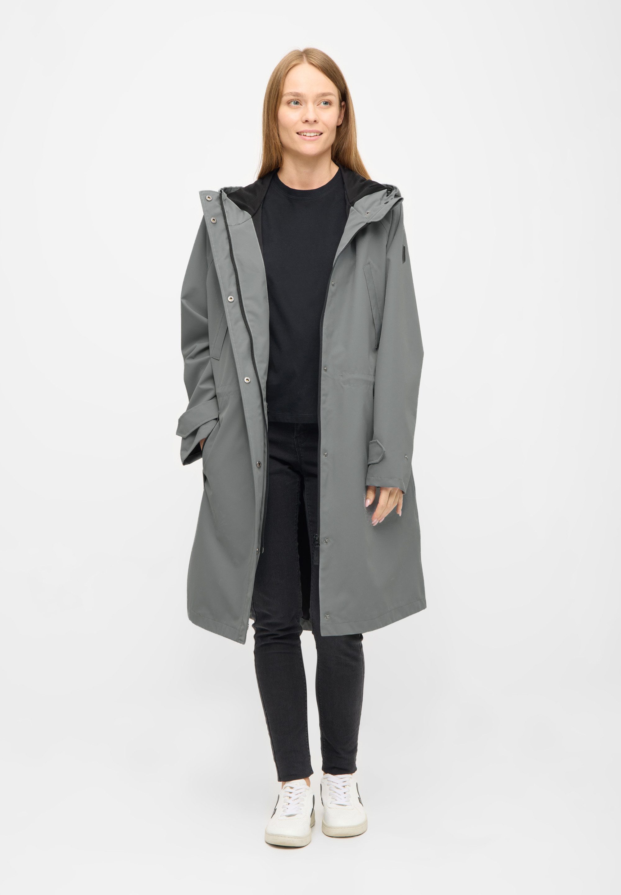 Derbe Regenmantel Deutby Parka, wasserdicht, mit Kapuze, funktional