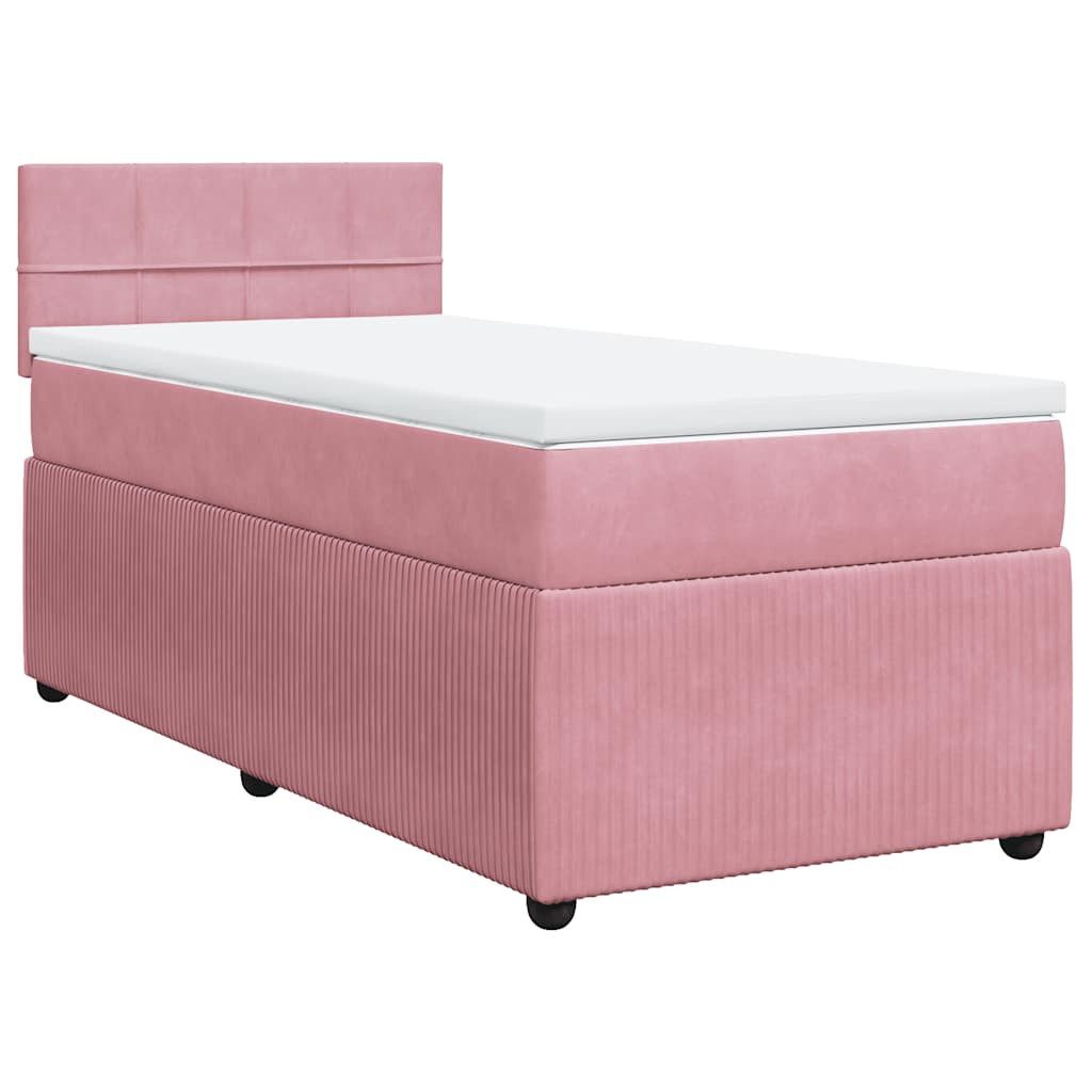 vidaXL Bett Boxspringbett mit Matratze Rosa günstig online kaufen