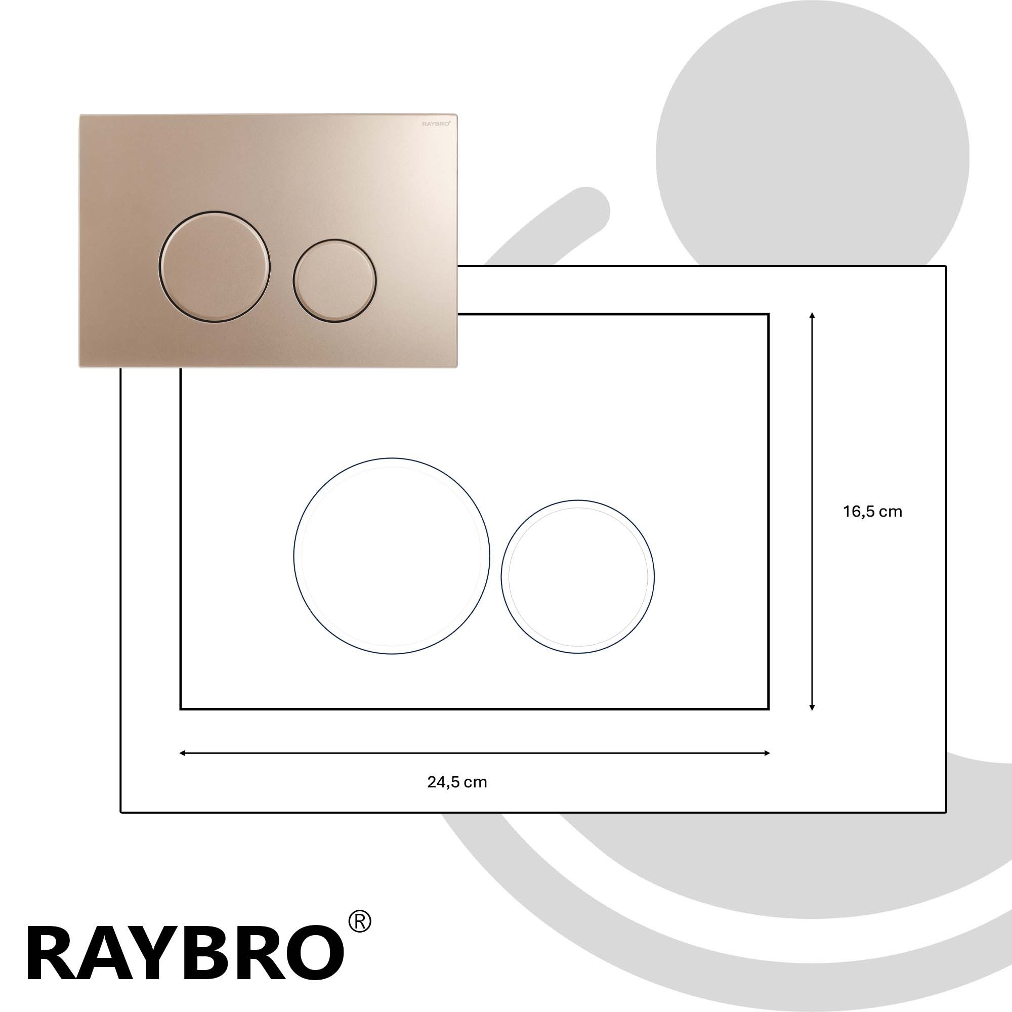 Raybro Innovations Betätigungsplatte CORTADO 45 Champagne Gold für Geberit Spülkästen
