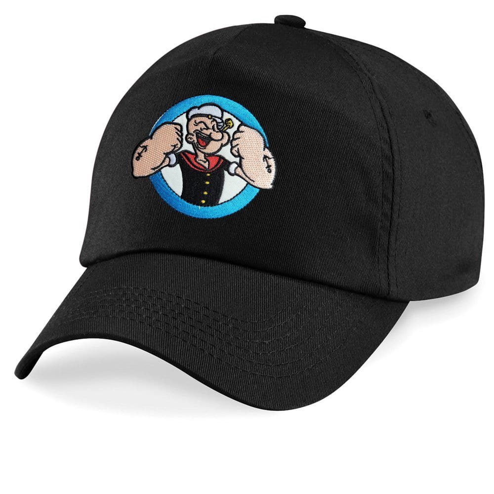 Blondie & Brownie Baseball Cap Kinder Popeye Arm Stick Patch Spinat Stark Fitnes Gym One Size