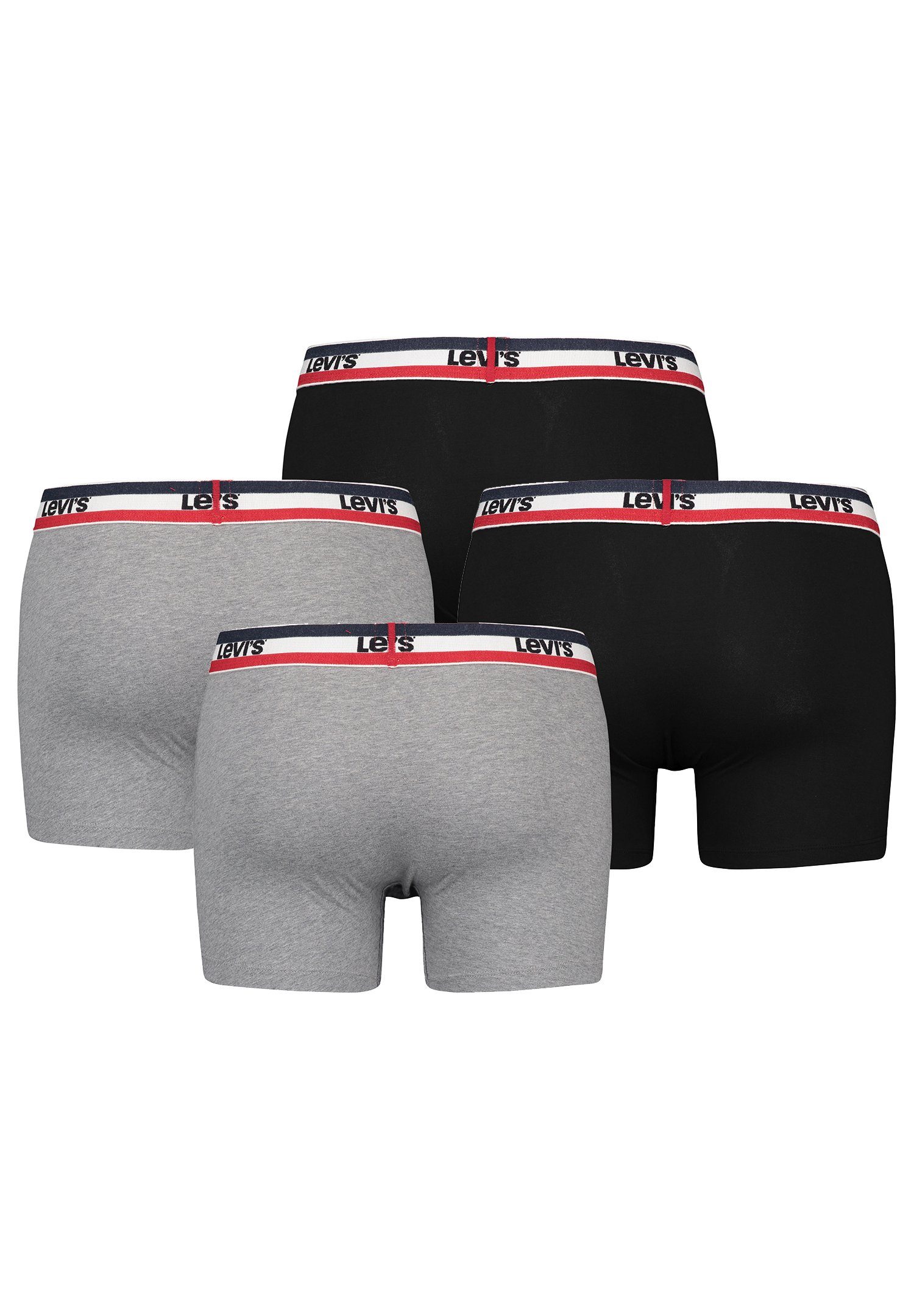 BOXER 4-St., Levi's® Boxershorts LOGO BRIEF Melange Pack (Set, Middle Grey 4er-Pack) ORGANIC SPRTSWR MEN 4er CO