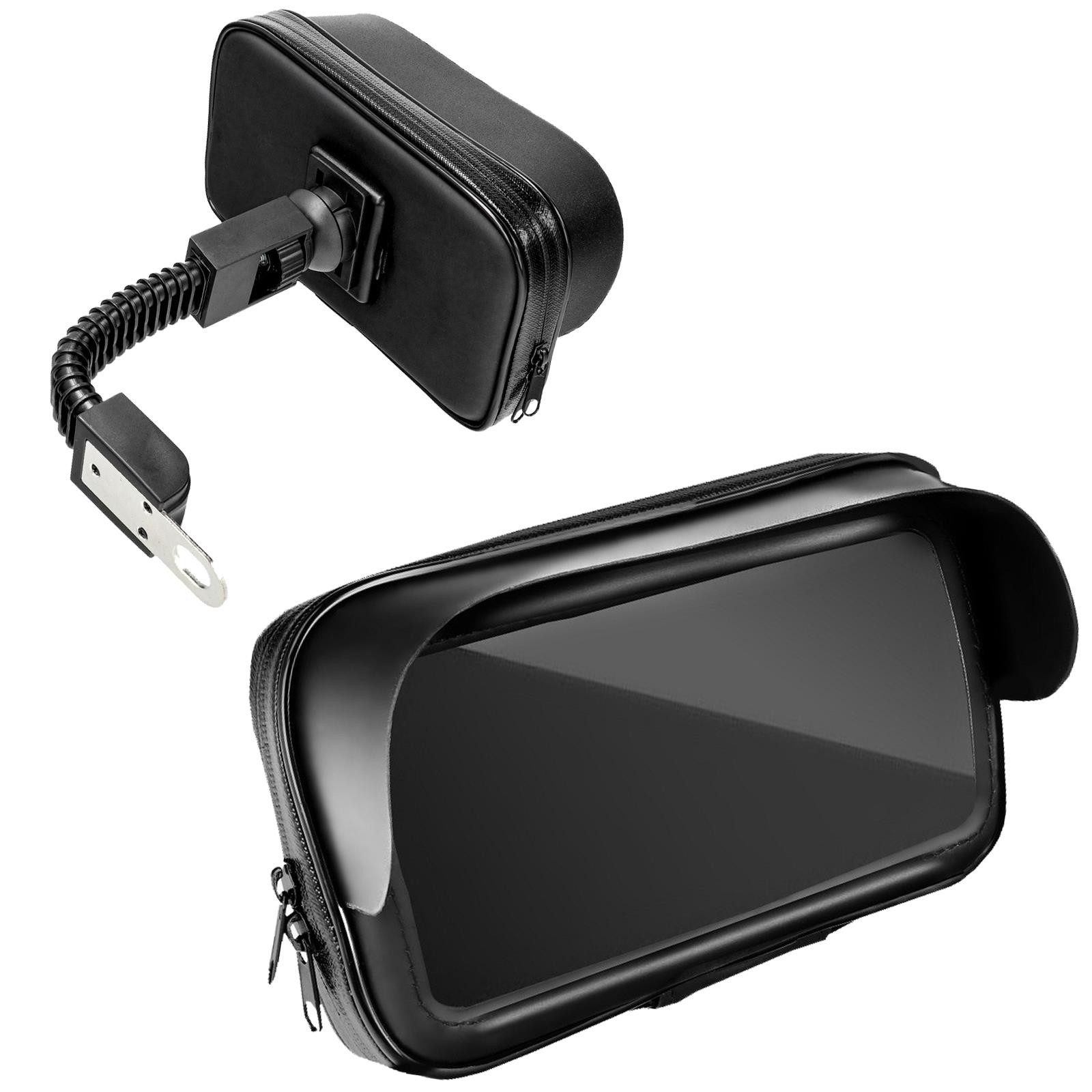 CoolGadget Handy-Halterung Universalhalter Spiegel, (bis 5,5 Zoll, Universal Spiegel Smartphone Halter Motorrad Bike Roller Tasche)