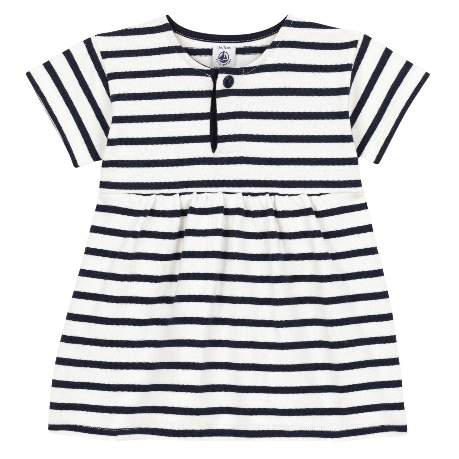Petit Bateau A-Linien-Kleid Petit Bateau Babykleid blau weiß gestreift