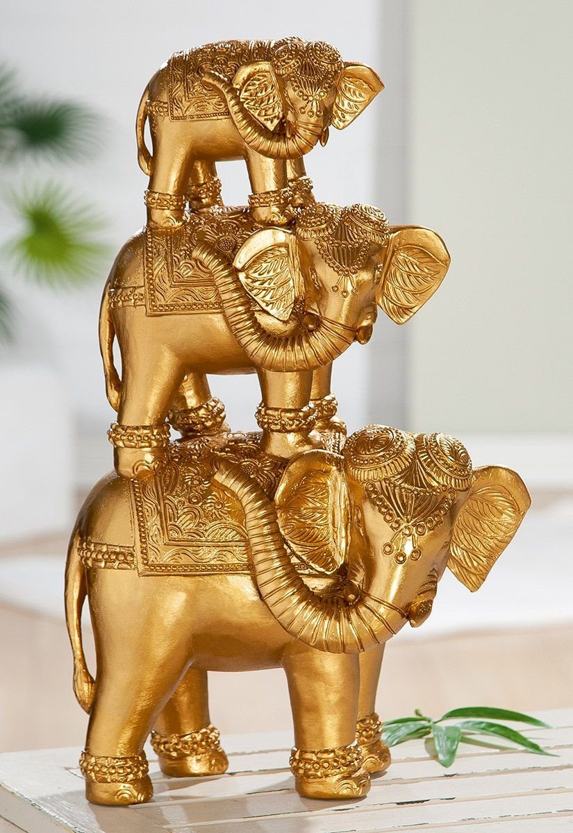 Elefanten goldfarbig - Dekofigur GILDE Gilde Indoor
