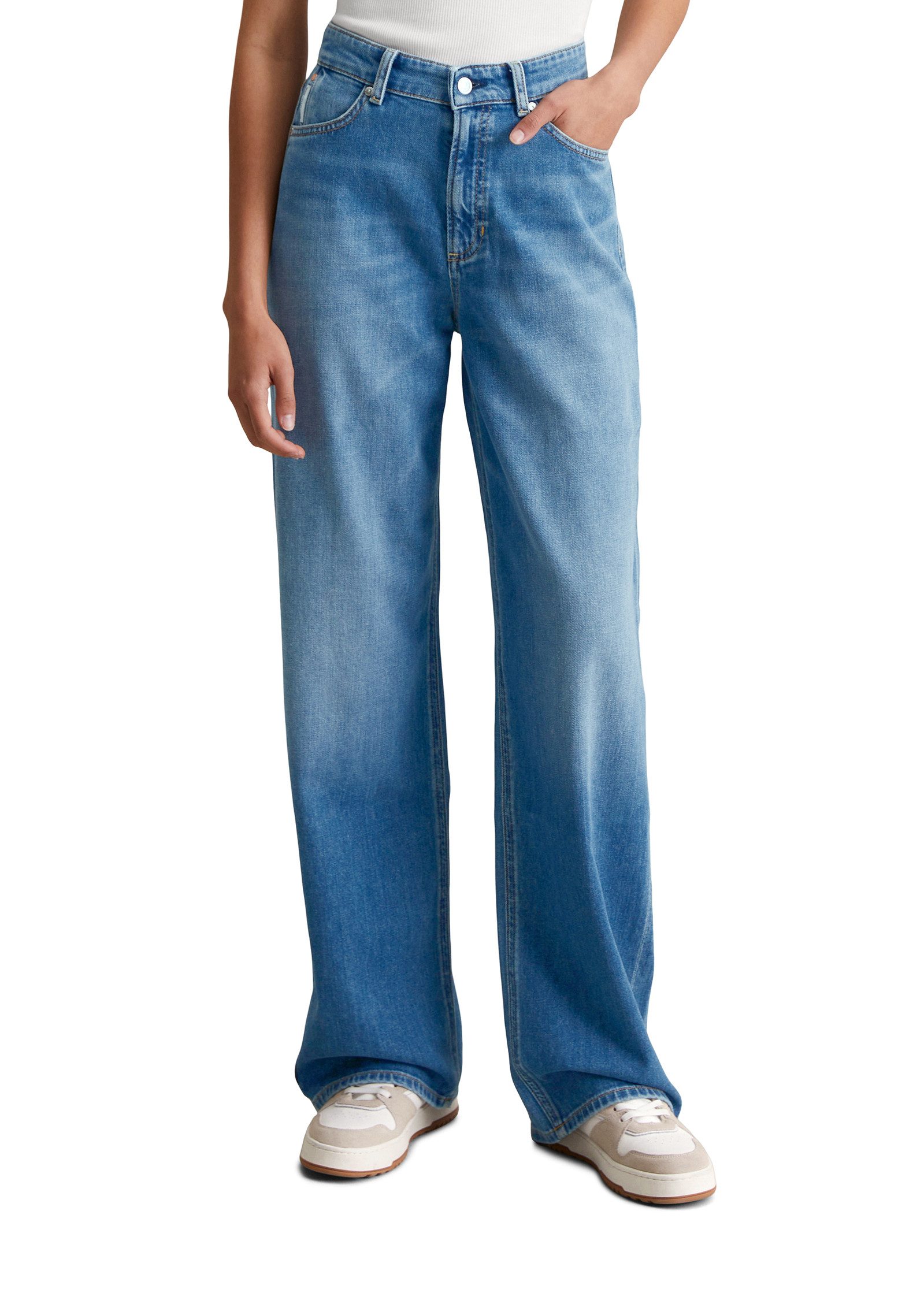 Marc O'Polo DENIM Weite Jeans Model Tomma wide aus leichter Bio-Baumwoll-Qualität