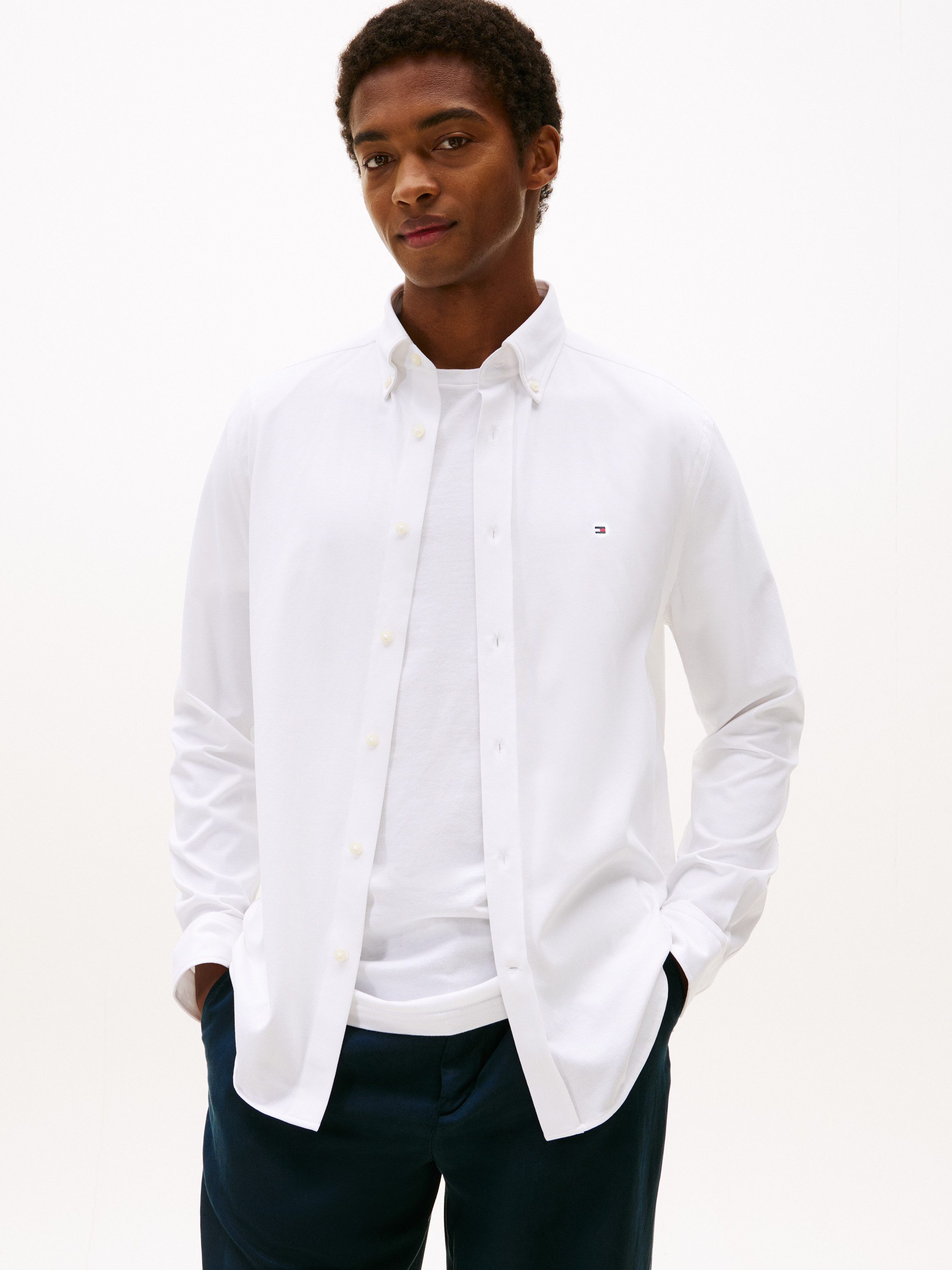 Tommy Hilfiger Langarmhemd PERFORMANCE KNIT SOLID günstig online kaufen