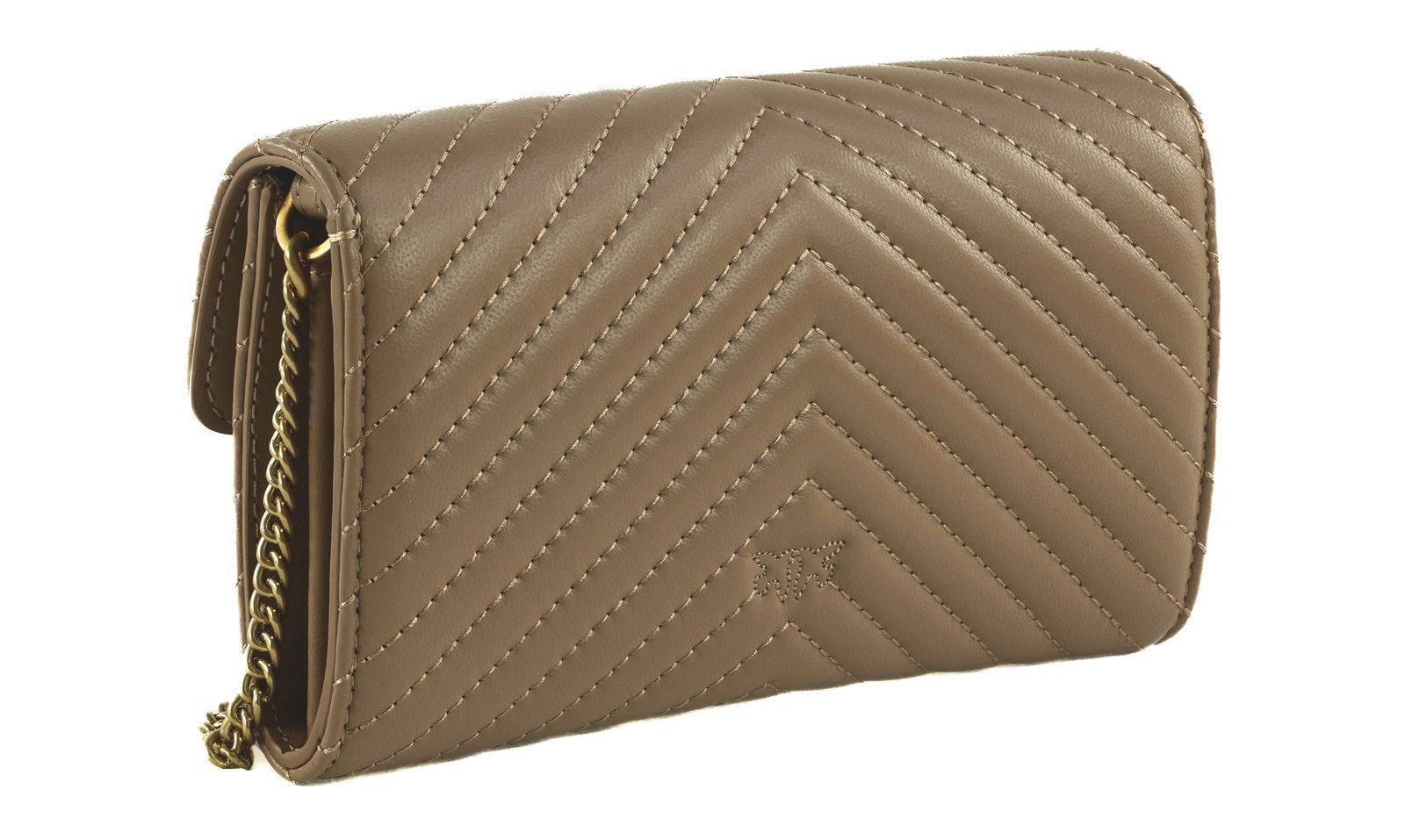 PINKO Umhängetasche Mini Icon Wallet C Nappa Chevron, aus echtem Schafsleder