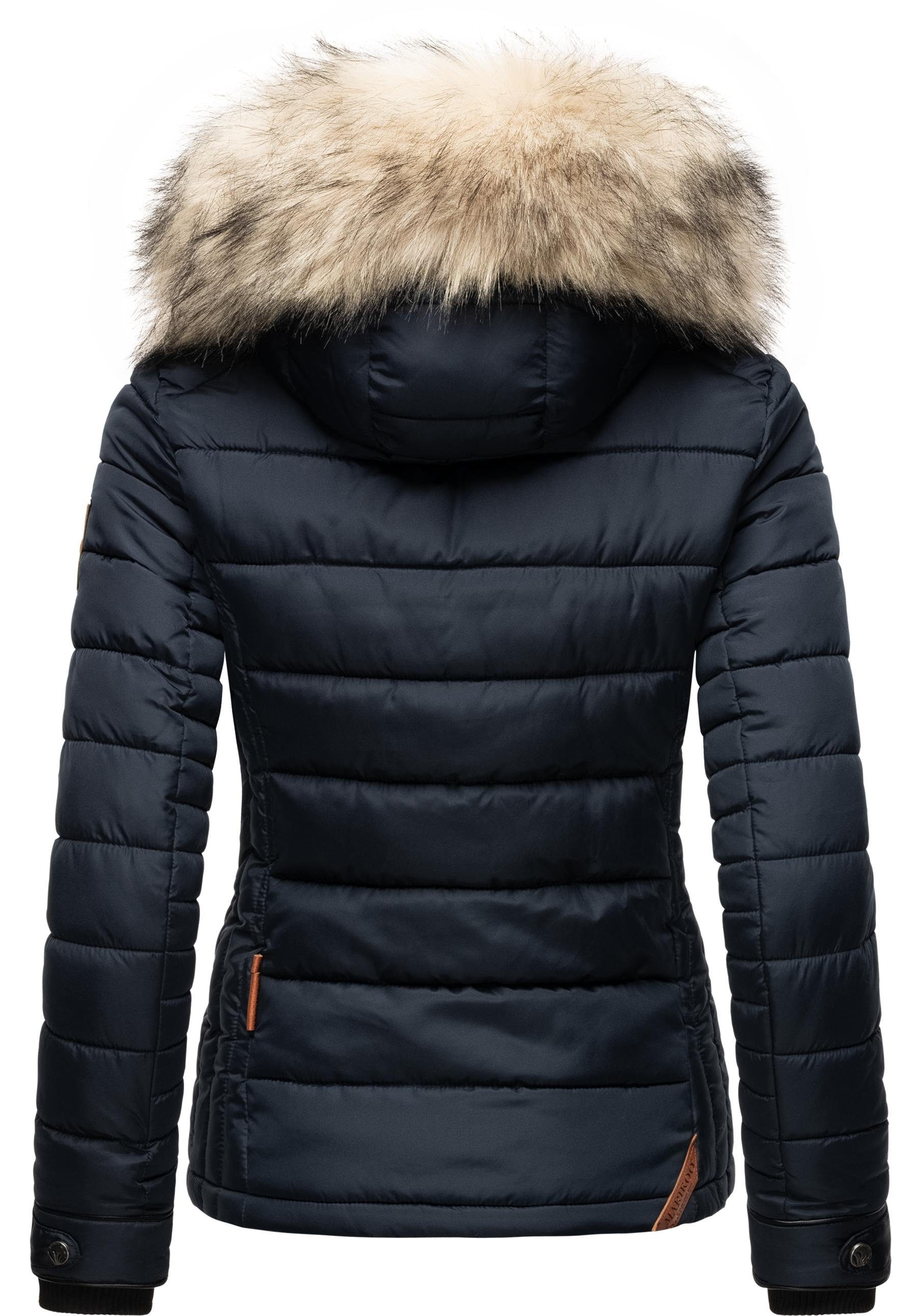 Marikoo Winterjacke Lerikaa Winter Steppjacke mit abnehmbarem Kunstfell