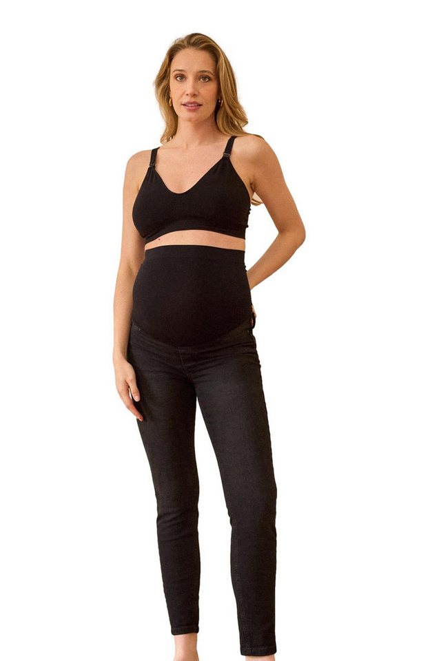 Seraphine Skinny-fit-Jeans Seraphine Skinny Umstands-Jeans Bauchband Regular (1-tlg)