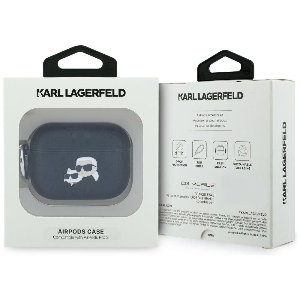 KARL LAGERFELD Kopfhörer-Schutzhülle Case AirPods Pro 3 Kunststoff schwarz Logo Katze Metall, Kantenschutz – Bild 4 von 4
