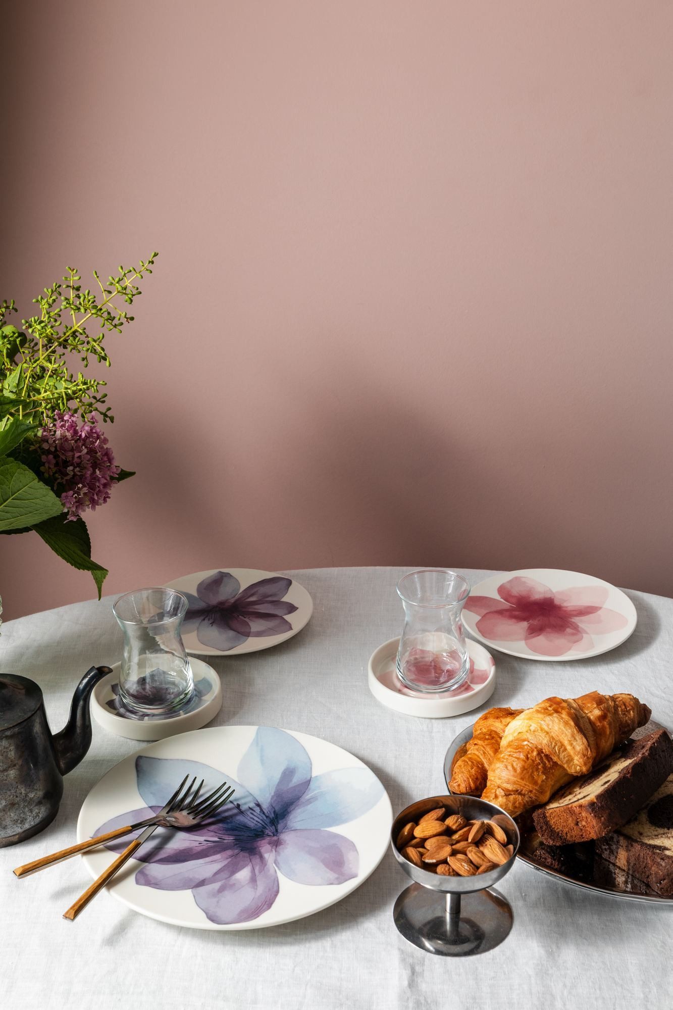 Hermia Concept Dessertteller null, (4 St), Mehrfarbiges Dekor