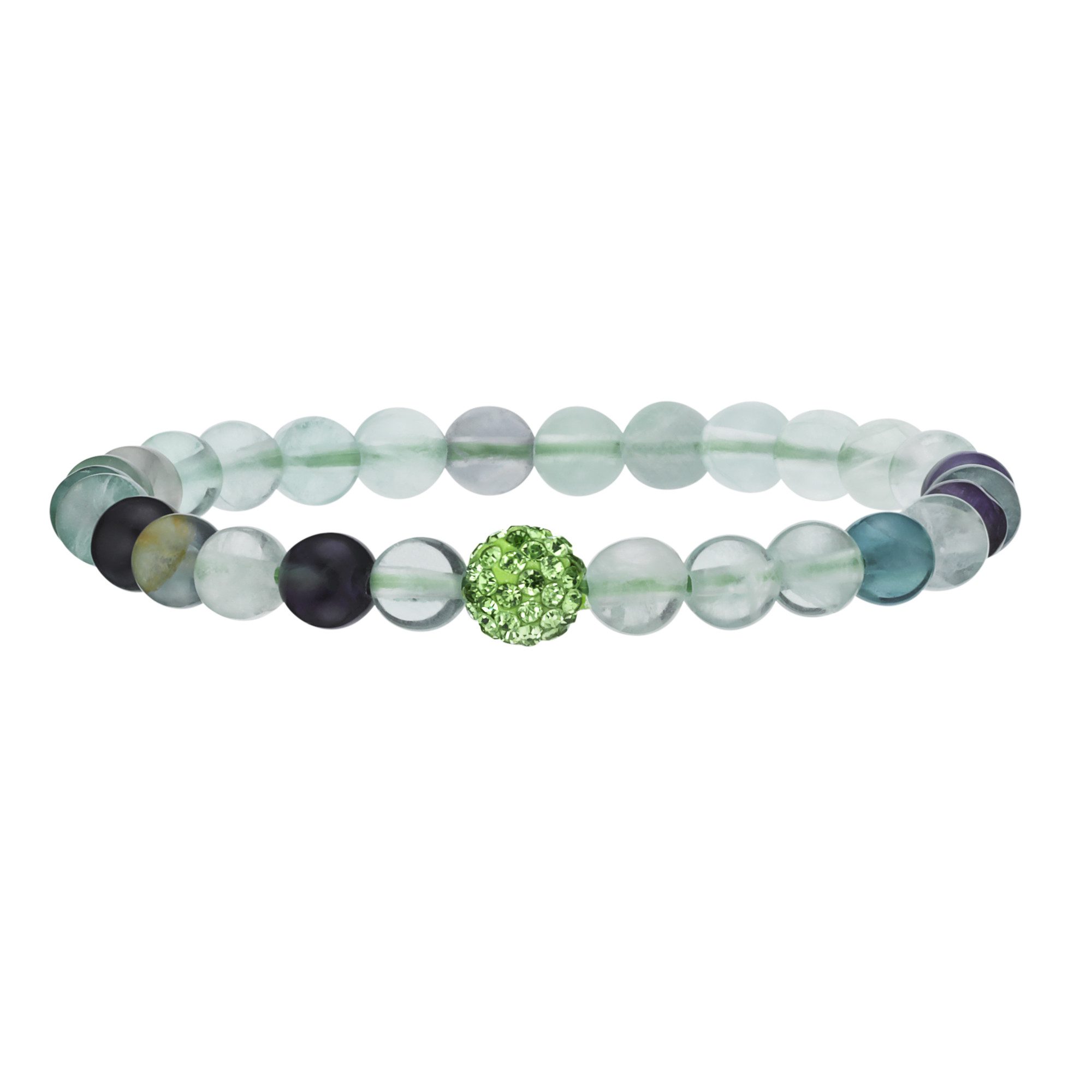 Firetti Armband Schmuck Geschenk Armschmuck Armkette Edelstein Farbstein, mit Edelsteinkugeln, Kristallstein