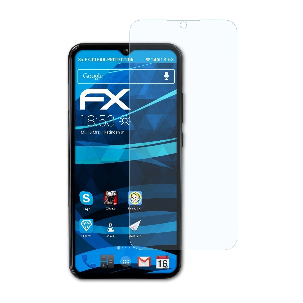 atFoliX Schutzfolie Displayschutz für Volla Phone, (3 Folien), Ultraklar und hartbeschichtet