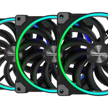 Alpenföhn Gehäuselüfter Wing Boost 3 ARGB Triple, 3er 140mm Gehäuselüfter adressierbare RGB, LED Beleuchtung