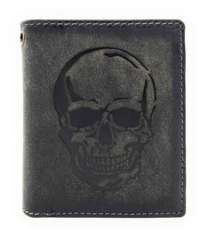 JOCKEY CLUB Geldbörse »Skull«, aus echt Leder mit RFID Schutz und geprägtem Totenkopf