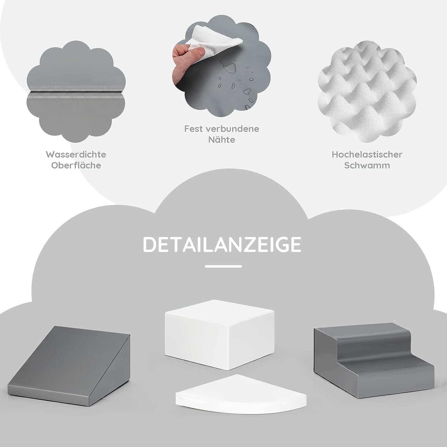 KOMFOTTEU Softbausteine Spielbausteine, fürs Klettern