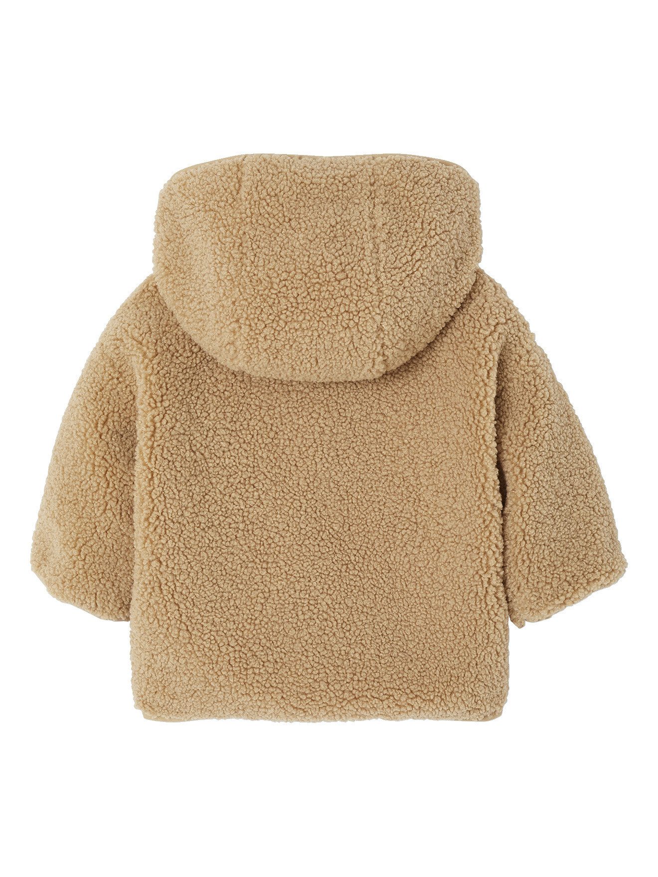 vertbaudet Dufflecoat Baby Jacke aus Teddyfleece mit Leo-Futter – Bild 2 von 5