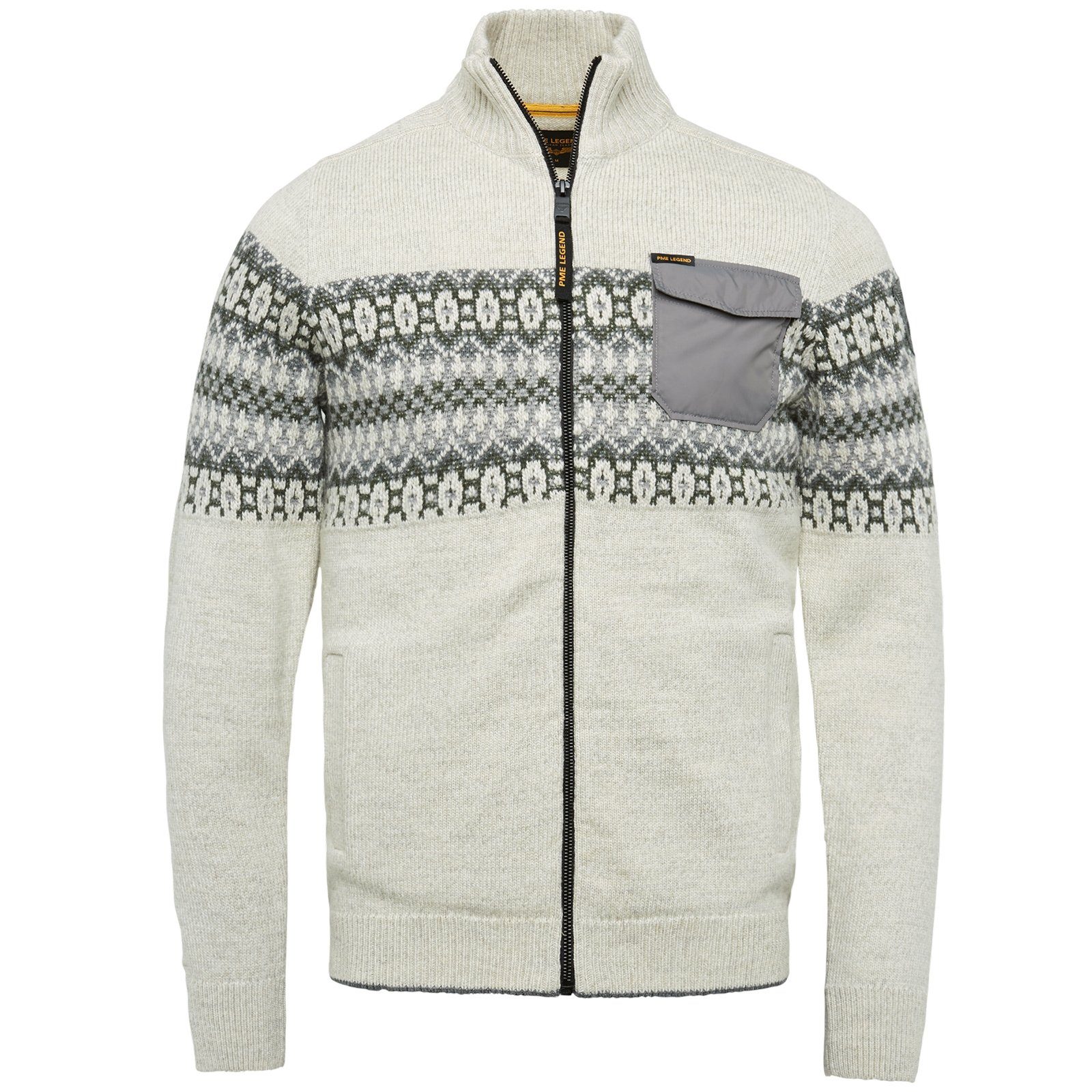 jacket PME Sweatjacke cotton Zip mixed knit LEGEND