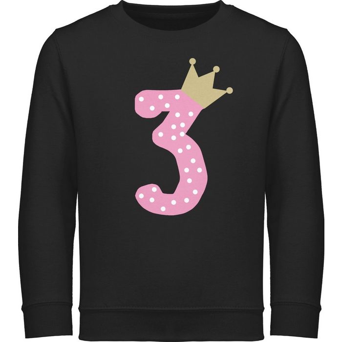 Shirtracer Sweatshirt Dritter Krone Mädchen - 3. Geburtstag - Kinder Premium Pullover