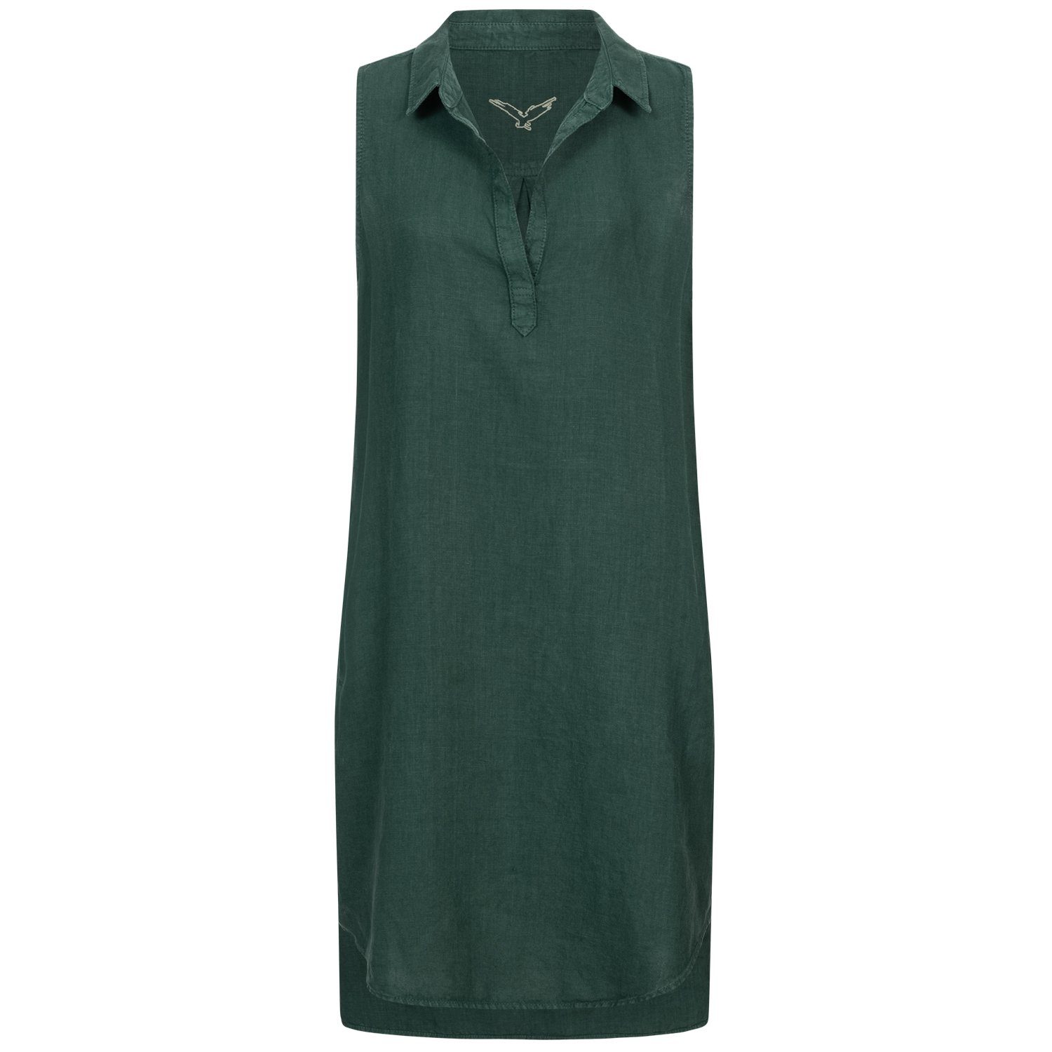 Emerald A-Linien-Kleid A-Shape, Linen Dress, Pure Green fv-Ki:ki, Feuervogl Sleeveless, Shirt