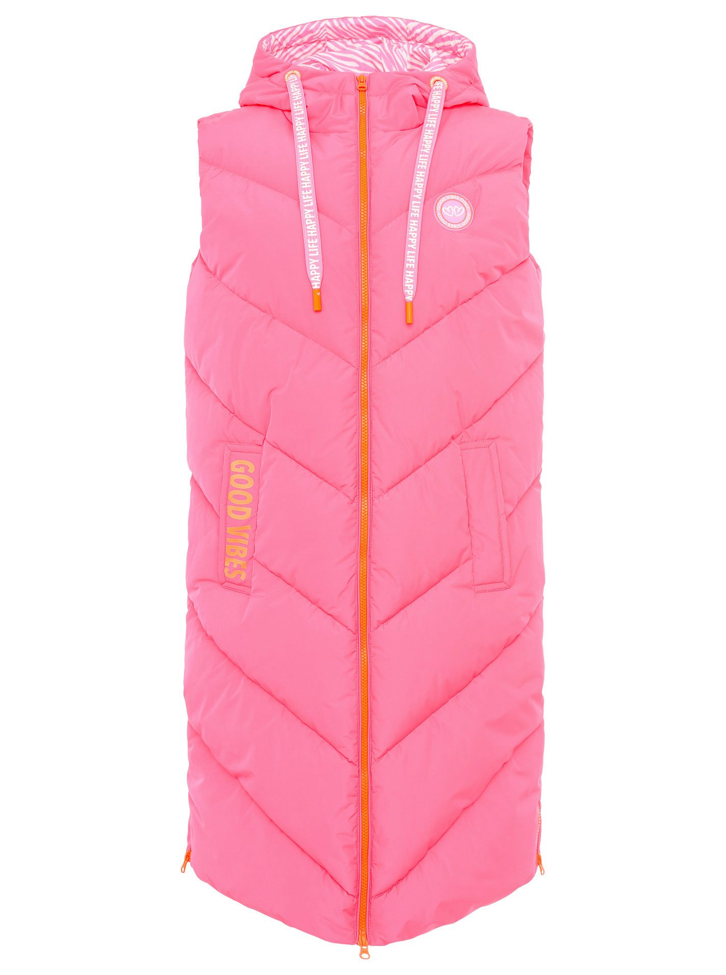 Zwillingsherz Steppweste Steppweste lang "Leo Good Vibes" günstig online kaufen