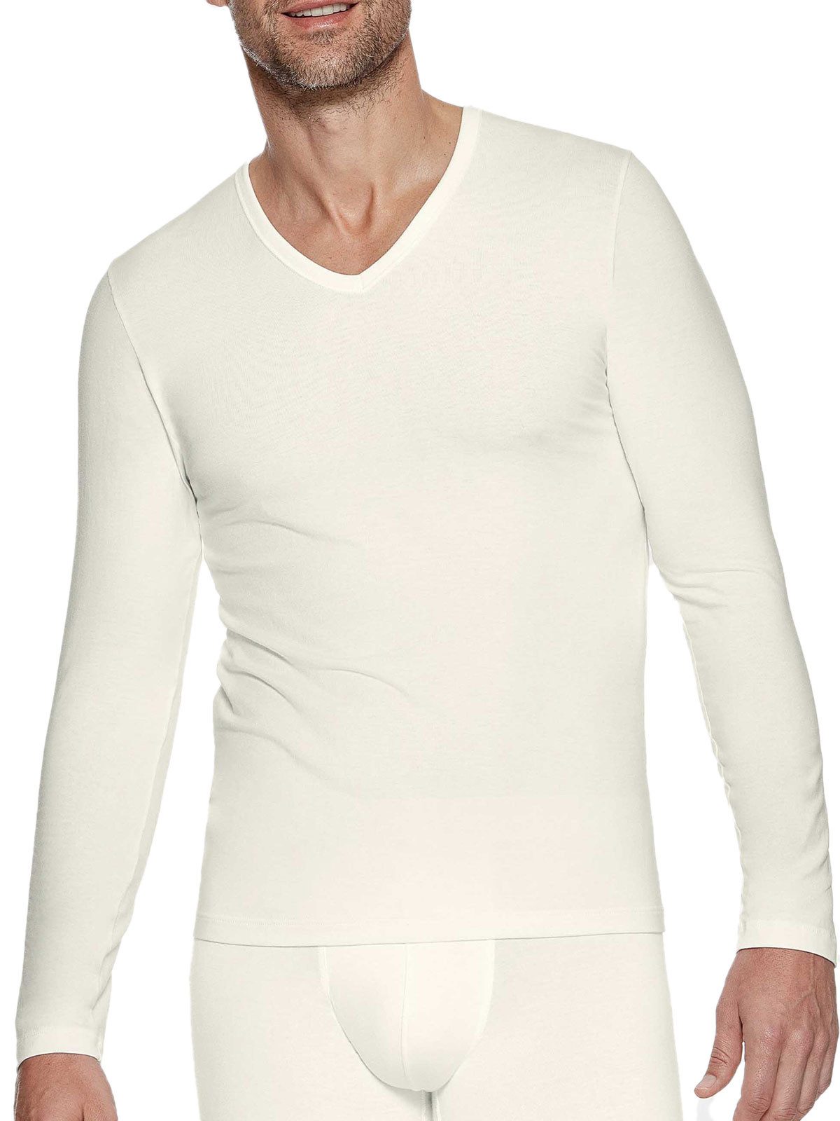 Unterhemd langarm Herren Shirt Premium Wool