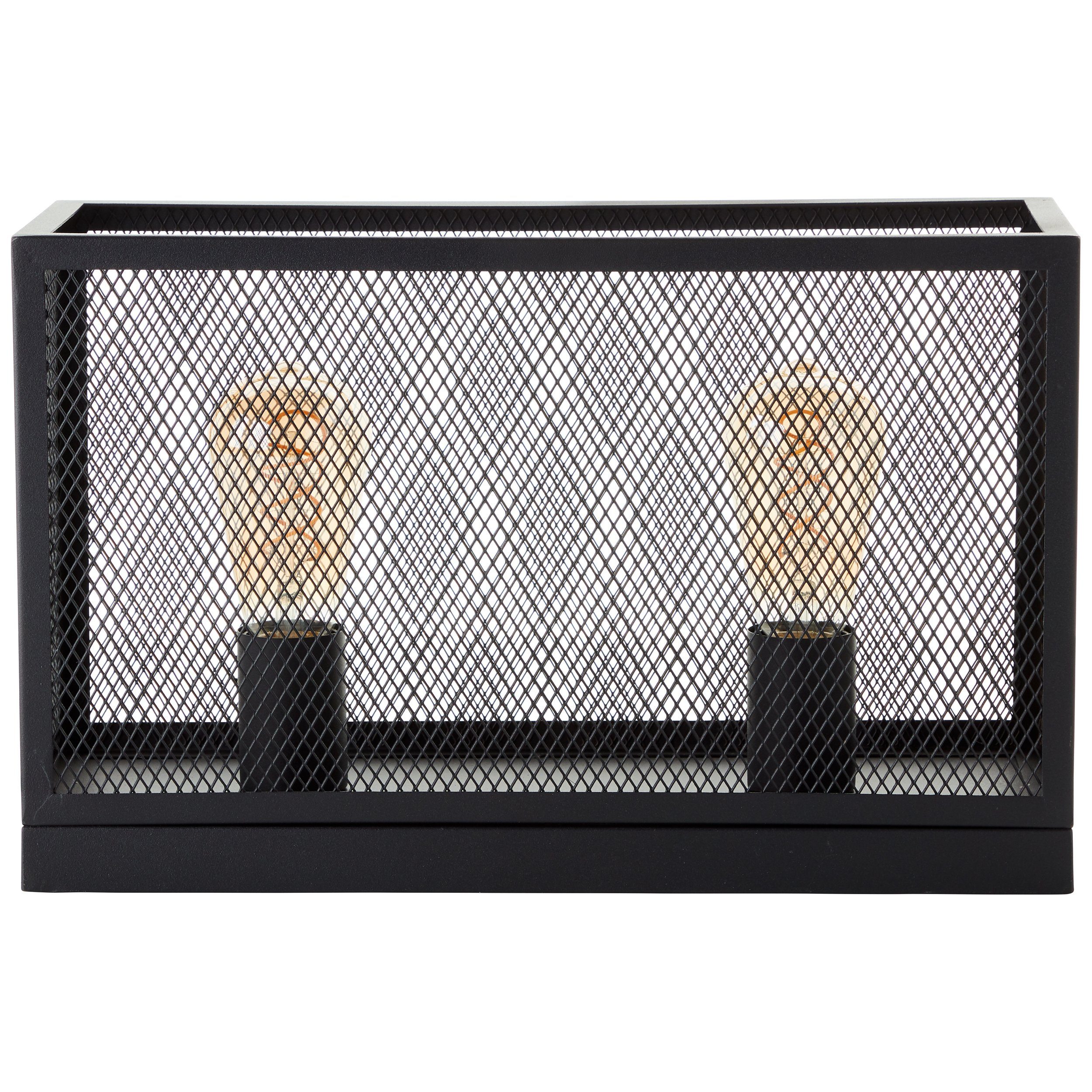 Brilliant Tischleuchte Maze, ohne Leuchtmittel, 26 x 15 x 40 cm, 2 x E27, Metall, schwarz korund