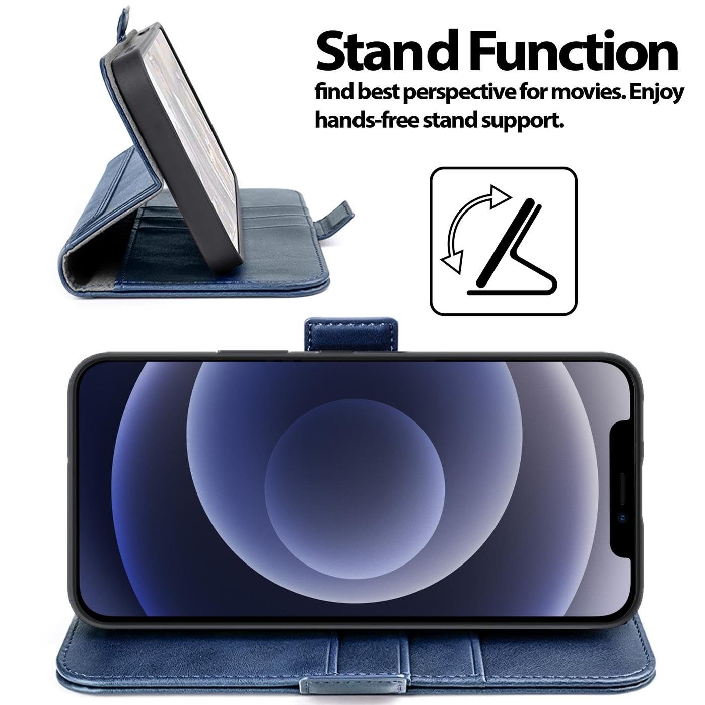 CoolGadget Handyhülle Wallet Klapptasche Cover Case für Apple iPhone 12 Pro Max 6,7 Zoll, Handy Tasche mit RFID Schutz Kartenfach Book Schutzhülle