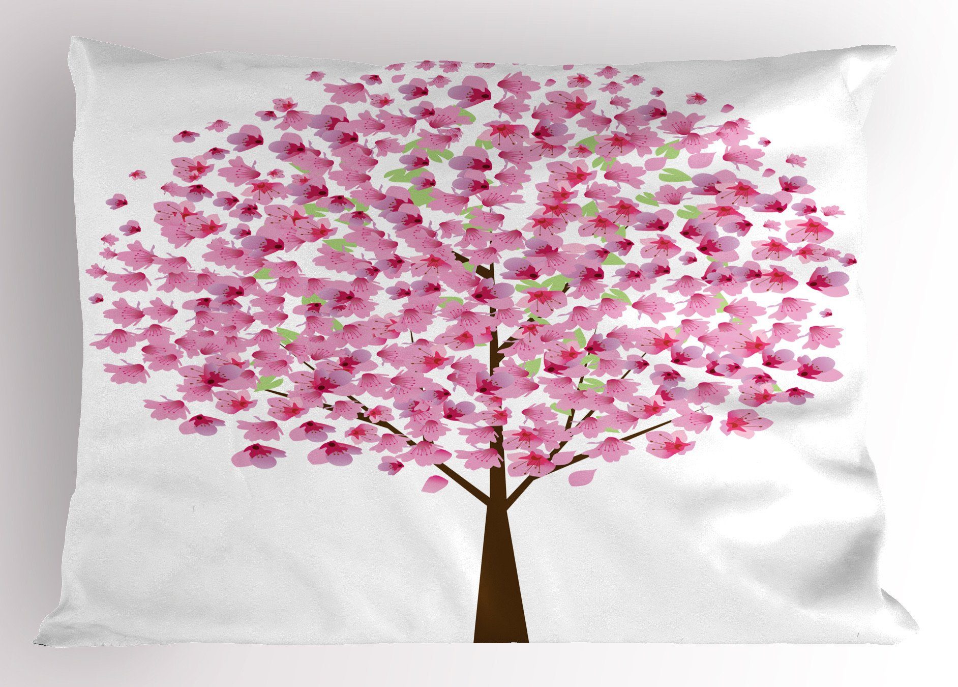 Kissenbezug, Einfache Dekorativer King Blumen Stück), Abakuhaus Kirschbaumblüte Size Kissenbezüge Gedruckter (1 Standard