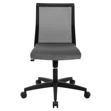 TOPSTAR Bürostuhl SMART POINT, Grau, Schwarz, Polyester, Netzbezug, Höhenverstellbar, Drehfunktion