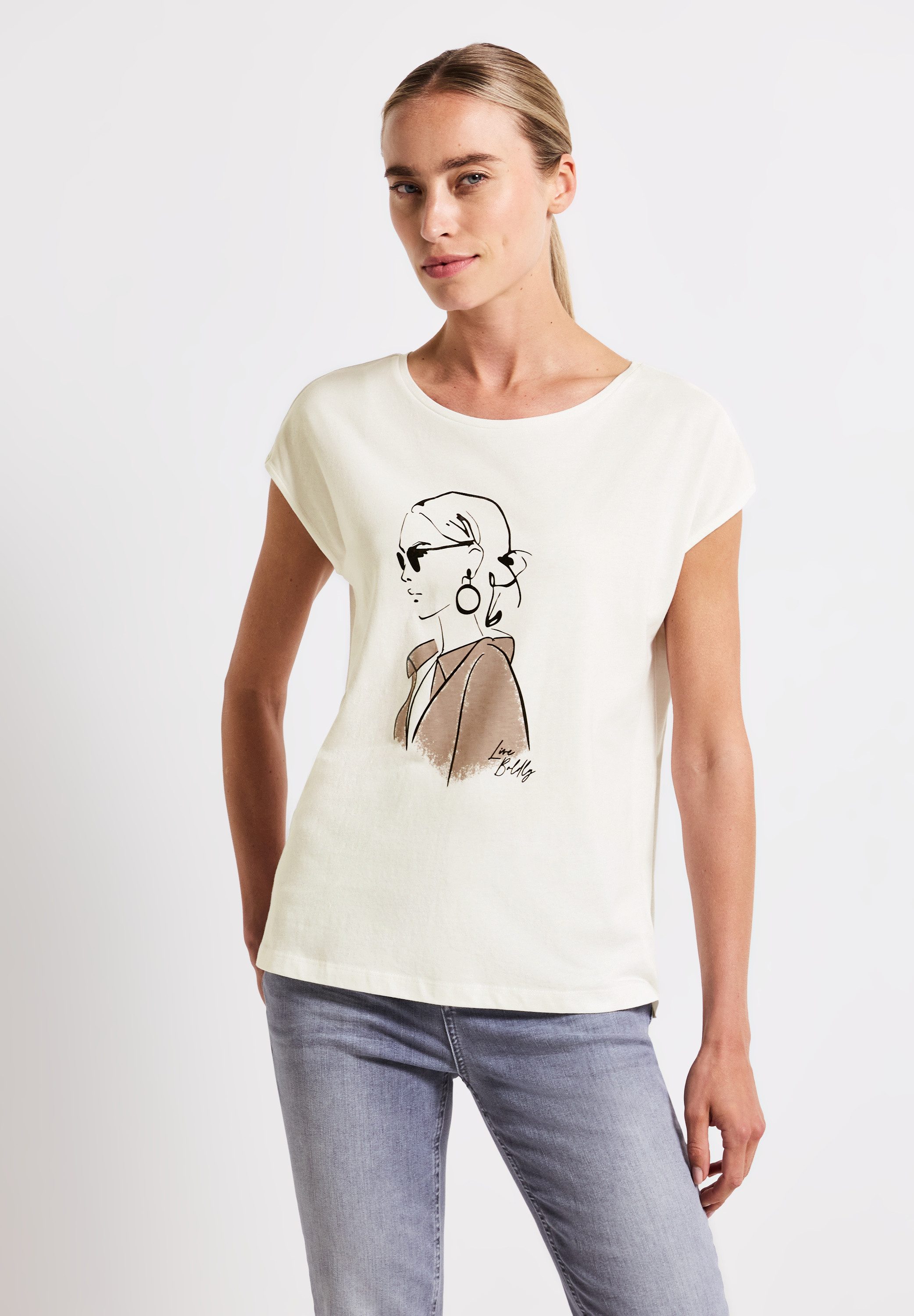 STREET ONE T-Shirt im soften Baumwoll-Mix günstig online kaufen