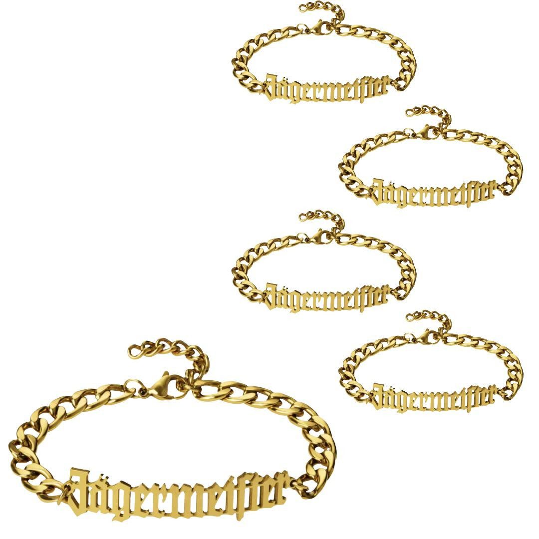 Jägermeister Goldarmband Jägermeister Goldarmband – 5er Set, Für dich & deine Crew