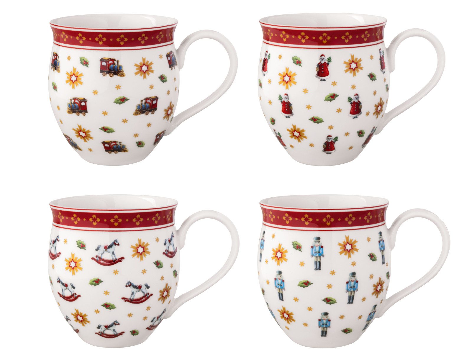 Villeroy & Boch Geschirr-Set Toy's Delight Jubiläums-Becher Set 4tlg, Premium Porcelain