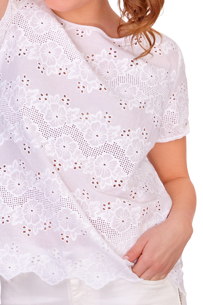 Lieblingsstück Trachtenbluse Blusenshirt - RENEE - weiß