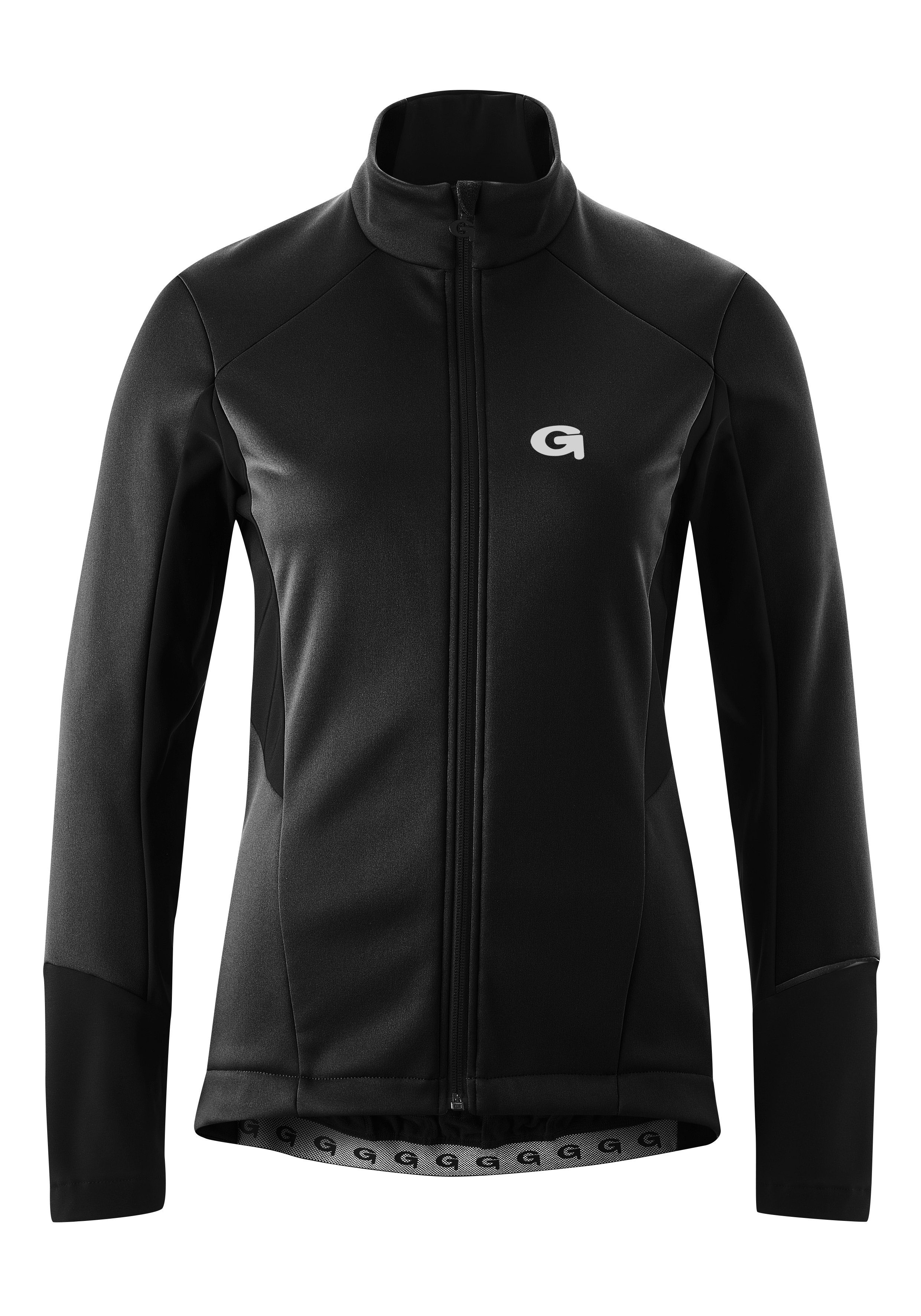 Gonso Fahrradjacke FURIANI Softshell-Jacke, schwarz atmungsaktiv und wasserabweisend Windjacke Damen