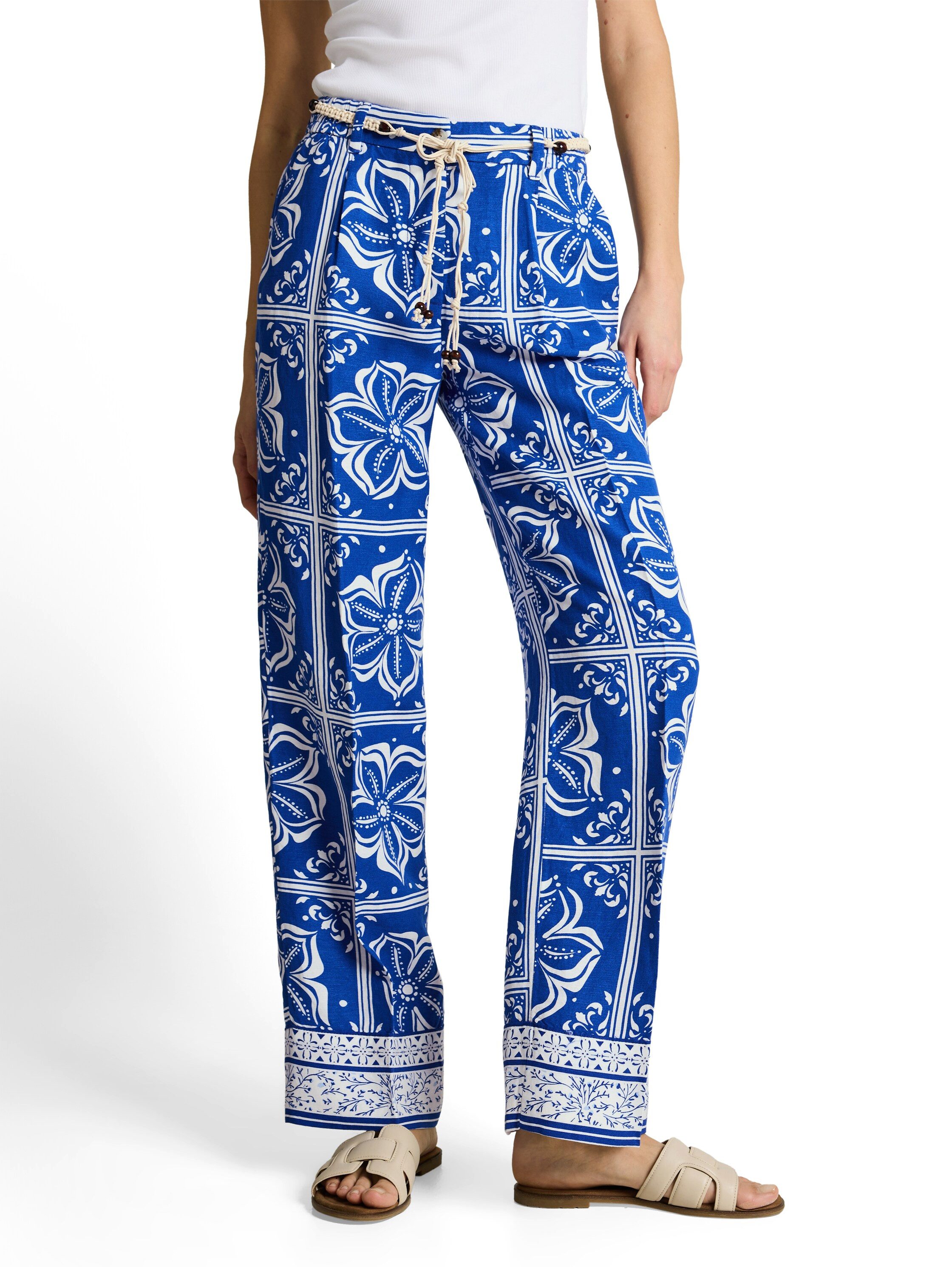 TOM TAILOR Stoffhose mit All-Over Print