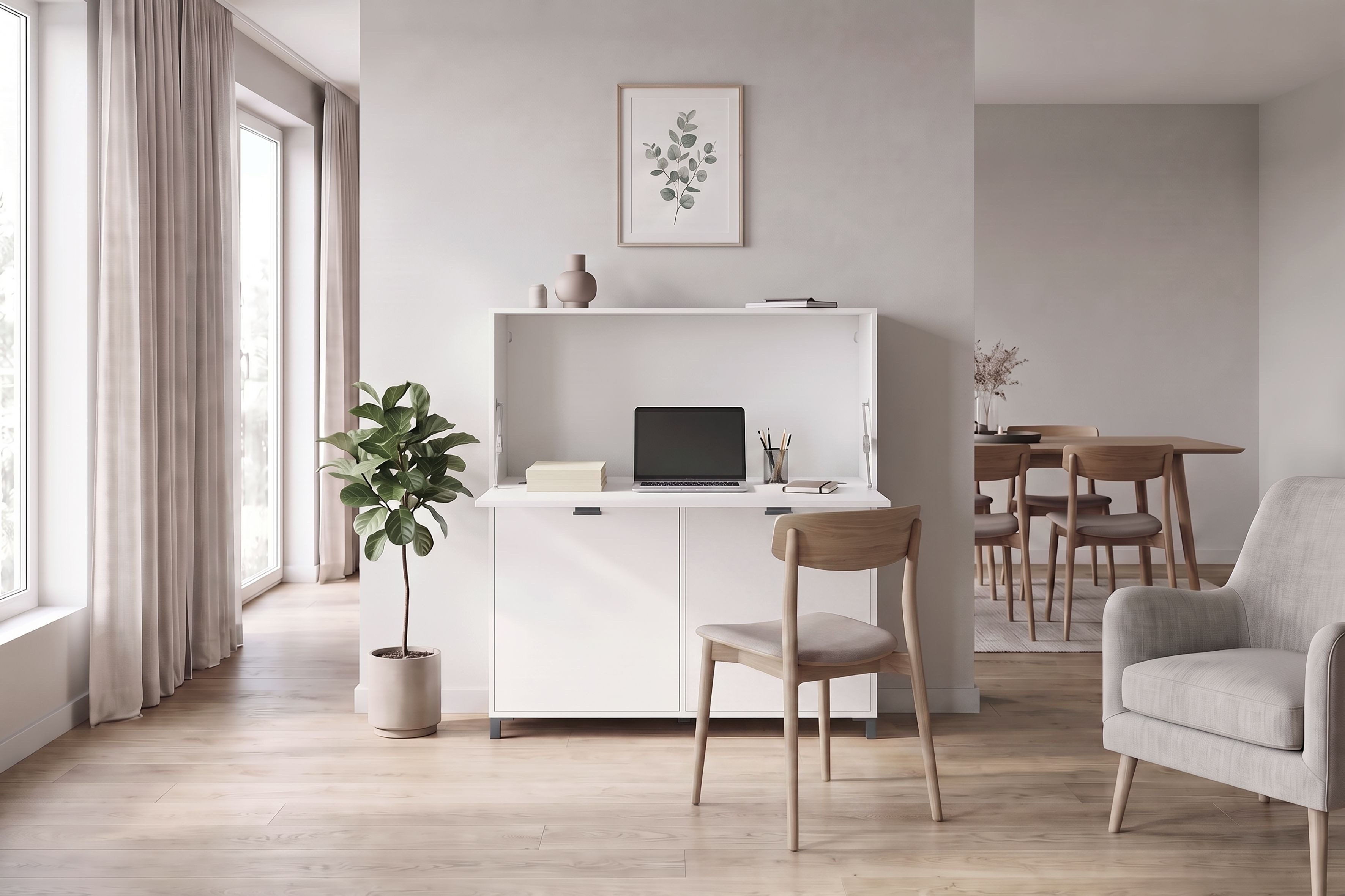 OTTO home Sekretär Melton, platzsparende Arbeitslösung mit viel Stauraum, Breite 120 cm – Bild 2 von 5