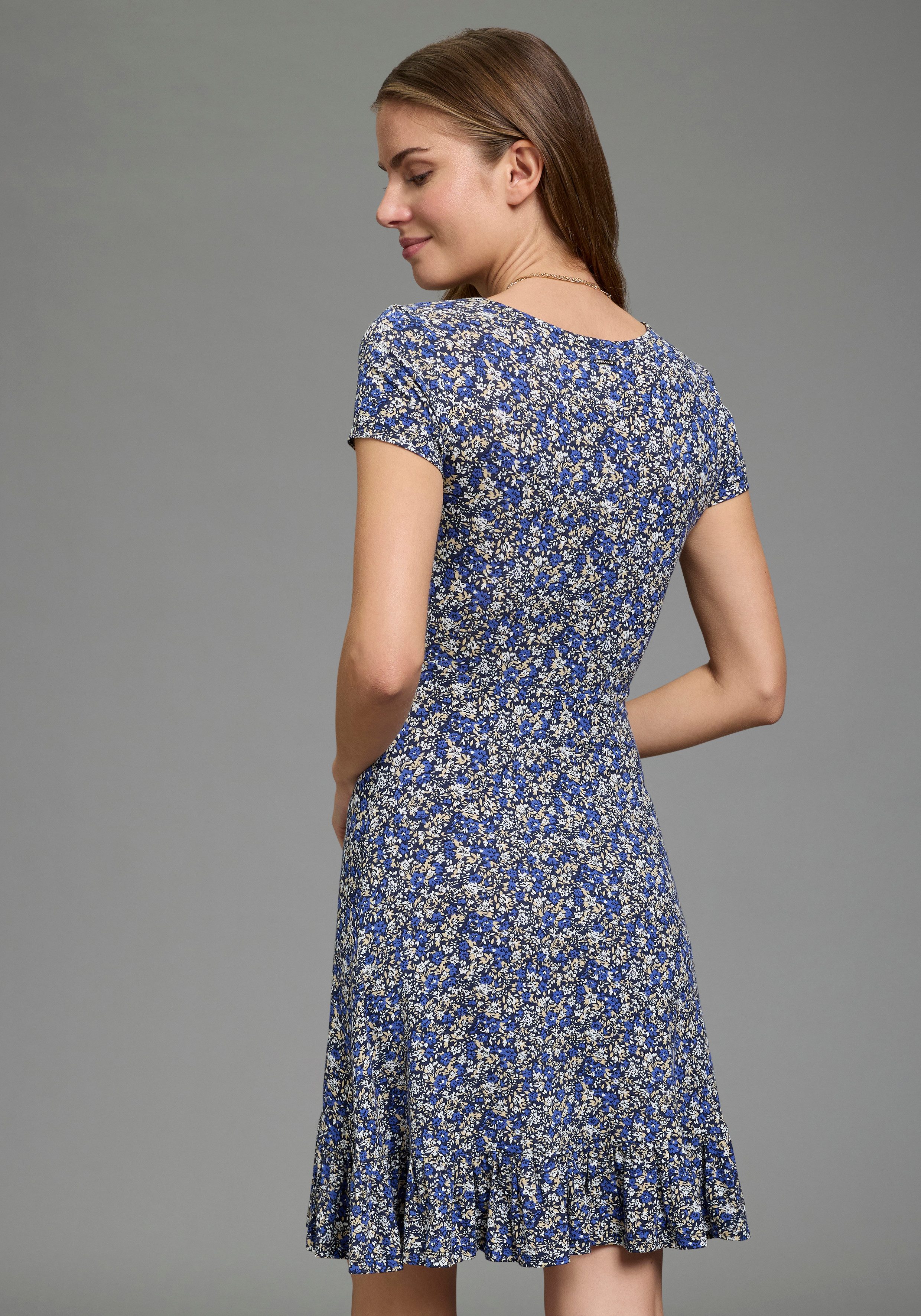 Laura Scott Sommerkleid mit floralem Alloverdruck, aus Viskosemischung - NEUE FARBEN