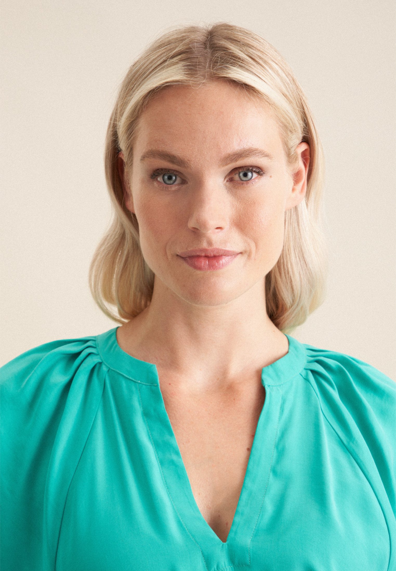 seidensticker Sommerkleid Schwarze Rose 3/4-Arm Rundhals Uni