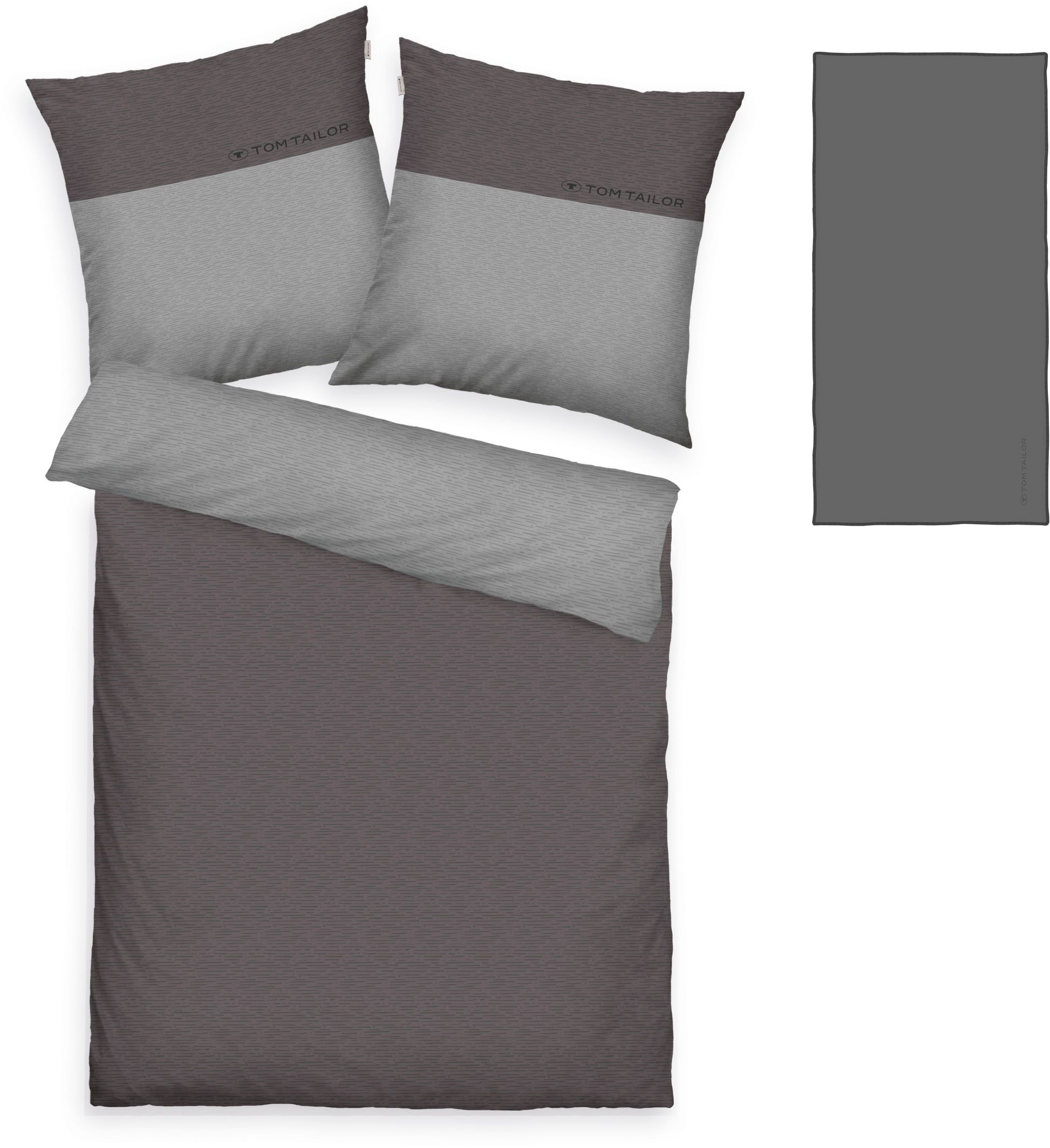 TOM TAILOR HOME Bettwäsche Henry, Biber, 3 teilig, Bettwäsche aus Baumwolle günstig online kaufen