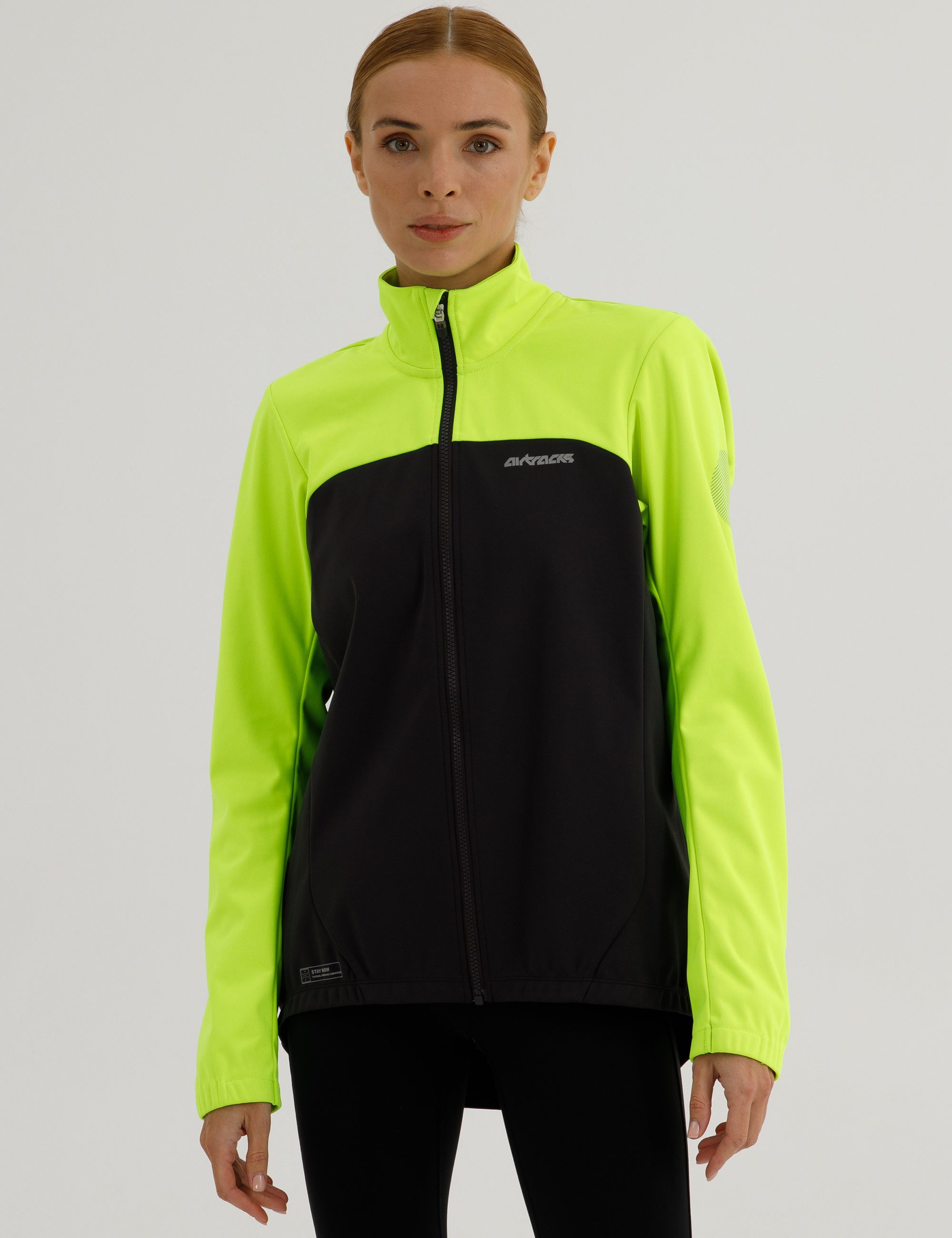 Airtracks Fahrradjacke Damen Winter Thermo Softshell Fahrradjacke Advance Line (für die kalte Jahreszeit Herbst-Winter » XS S M L Xl XXL XXXL «) Softshell - Wind und Wasserdicht, Funktions Jacke
