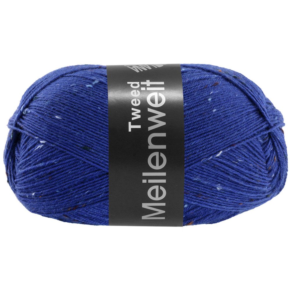 LANA GROSSA MEILENWEIT 100 g TWEED Häkelwolle, 420 m (4-fach Sockenwolle gepunktet, mit Tweed-Noppen), 100 g
