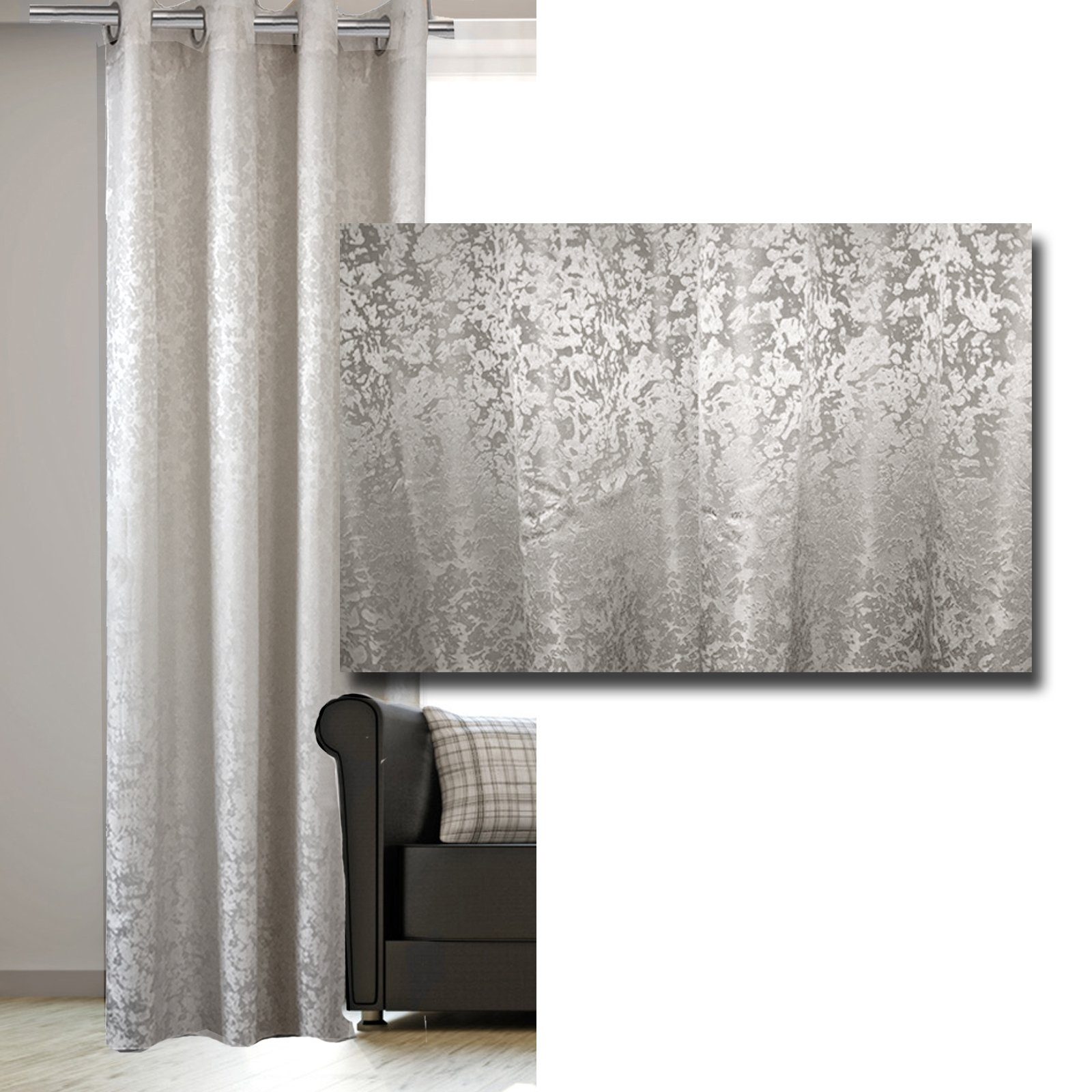 JEMIDI Scheibengardine Vorhang blickdicht, 140x245 cm, günstig online kaufen