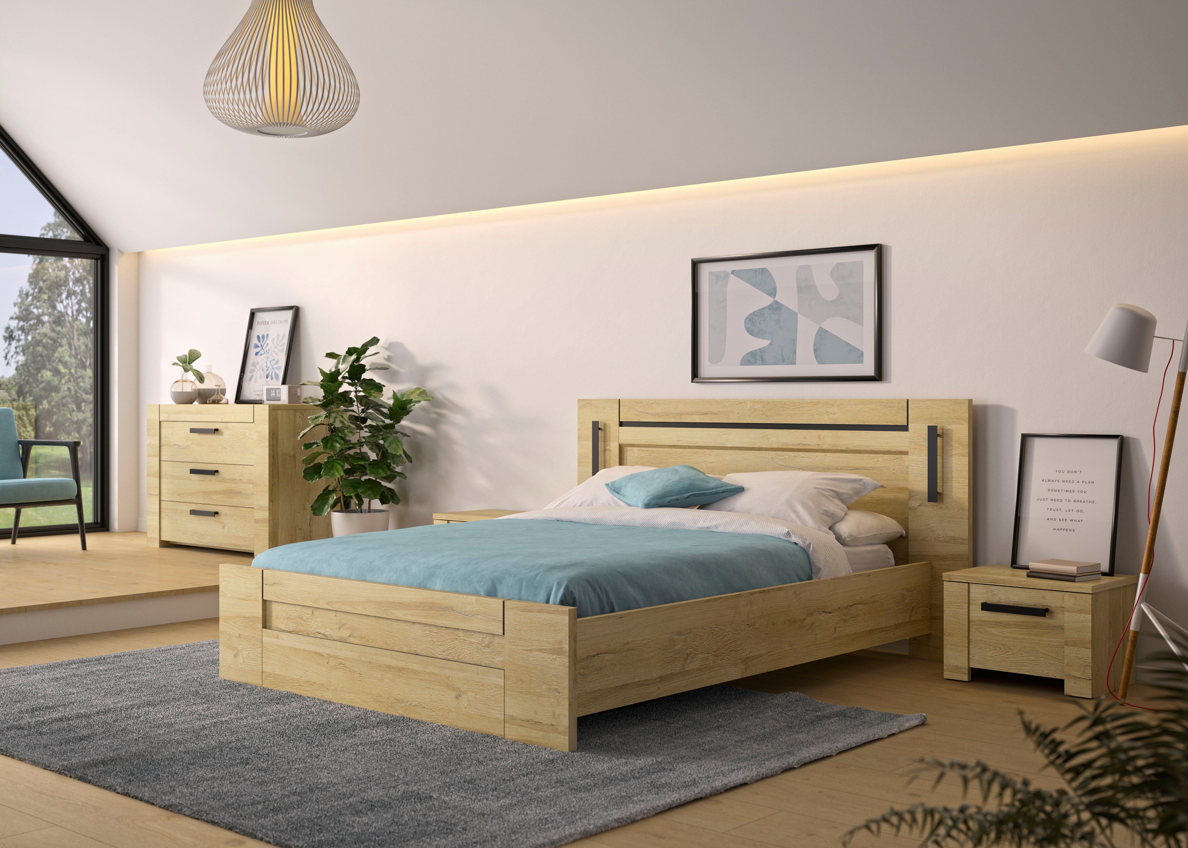 Gami Einzelbett Sofia (1-tlg), Bett mit integrierte Leselampe