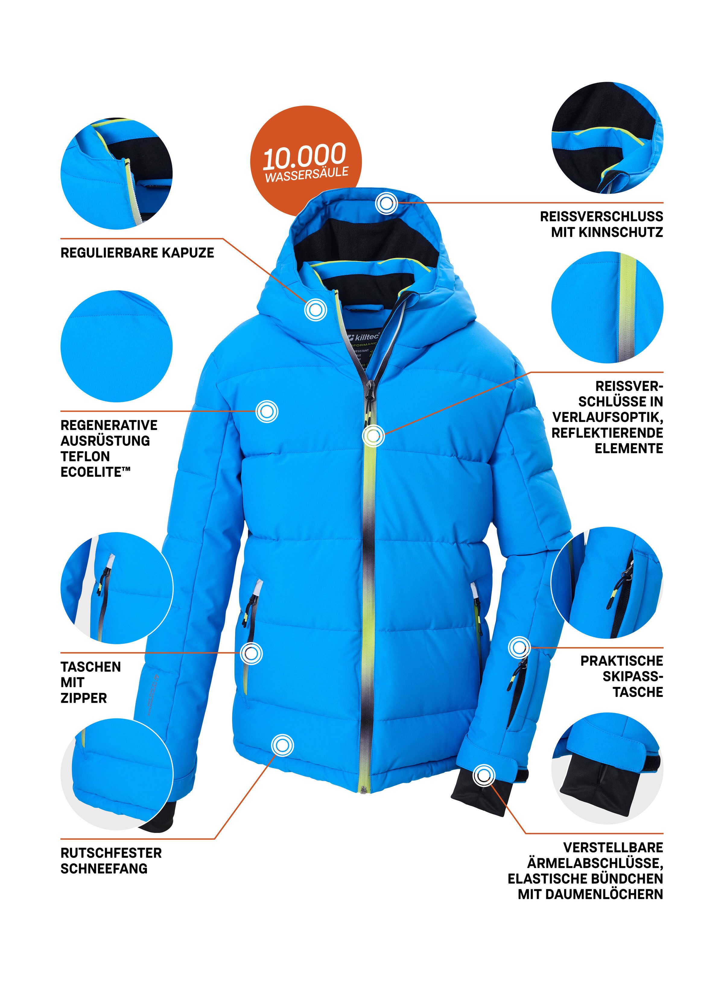 Killtec Skijacke KSW 203 BYS SKI JCKT Winddichte, wasserabweisende Kinder-Ski-Steppjacke mit Schneefang – Bild 5 von 5