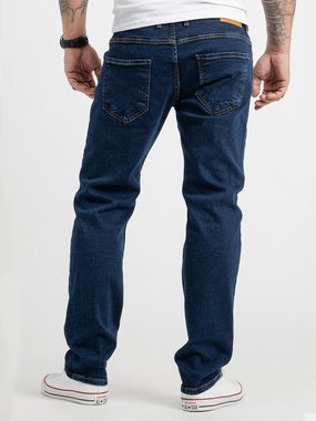 Rock Creek Regular-fit-Jeans Herren Jeans Stonewashed Dunkelblau RC-2414